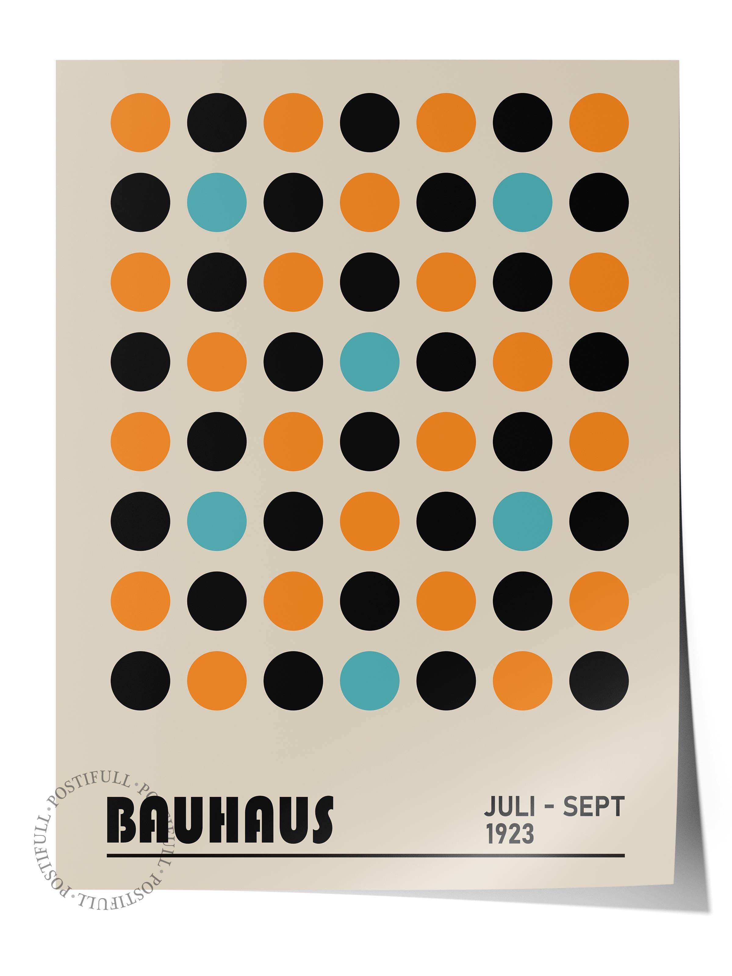 Çerçevesiz Poster, Bauhaus Serisi, Renkli Duvar Posteri, Duvar Dekoru, HD Baskı, Kalın Arşivsel Sanat Kağıdı