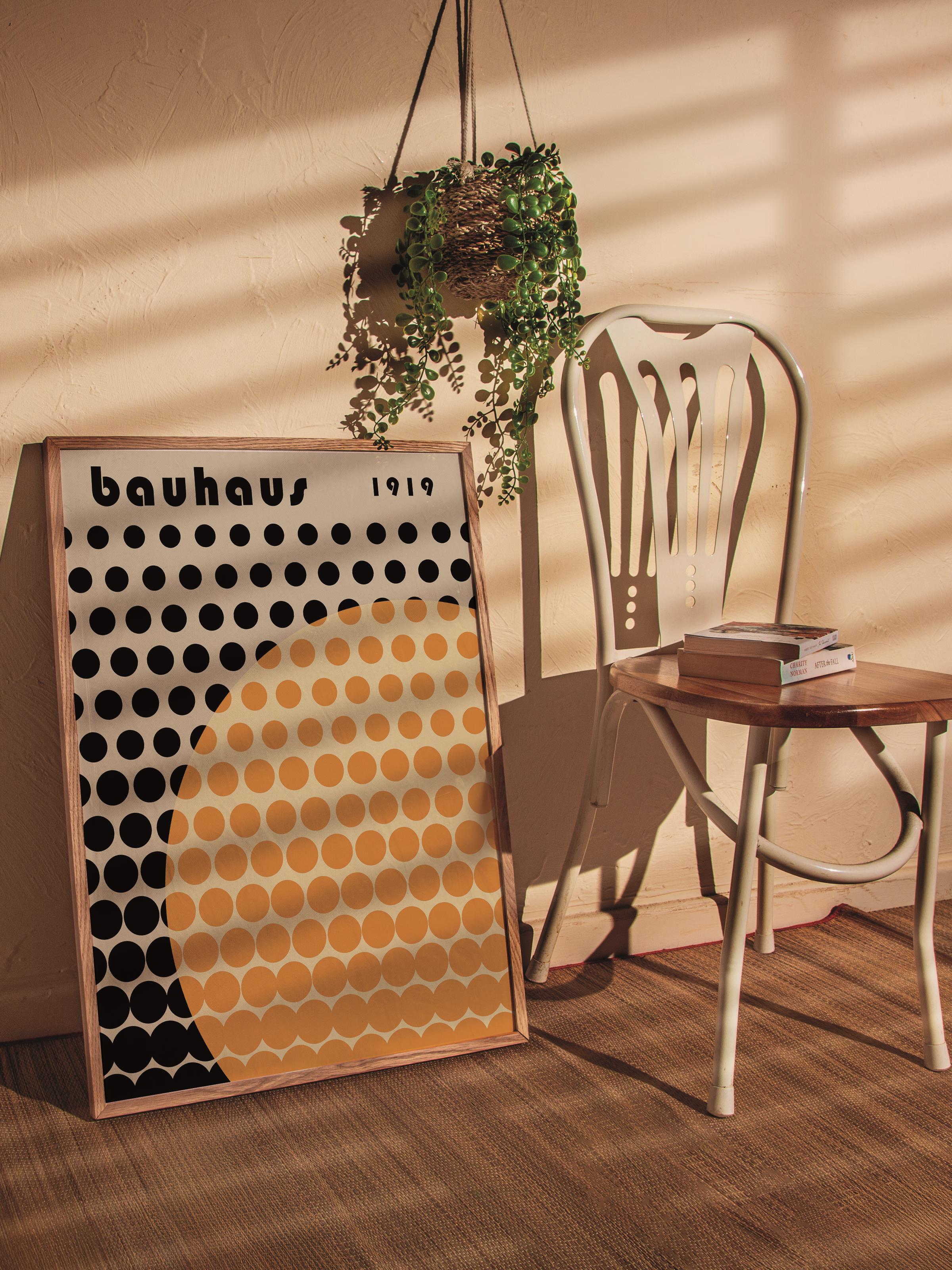 Çerçevesiz Poster, Bauhaus Serisi, Renkli Duvar Posteri, Duvar Dekoru, HD Baskı, Kalın Arşivsel Sanat Kağıdı