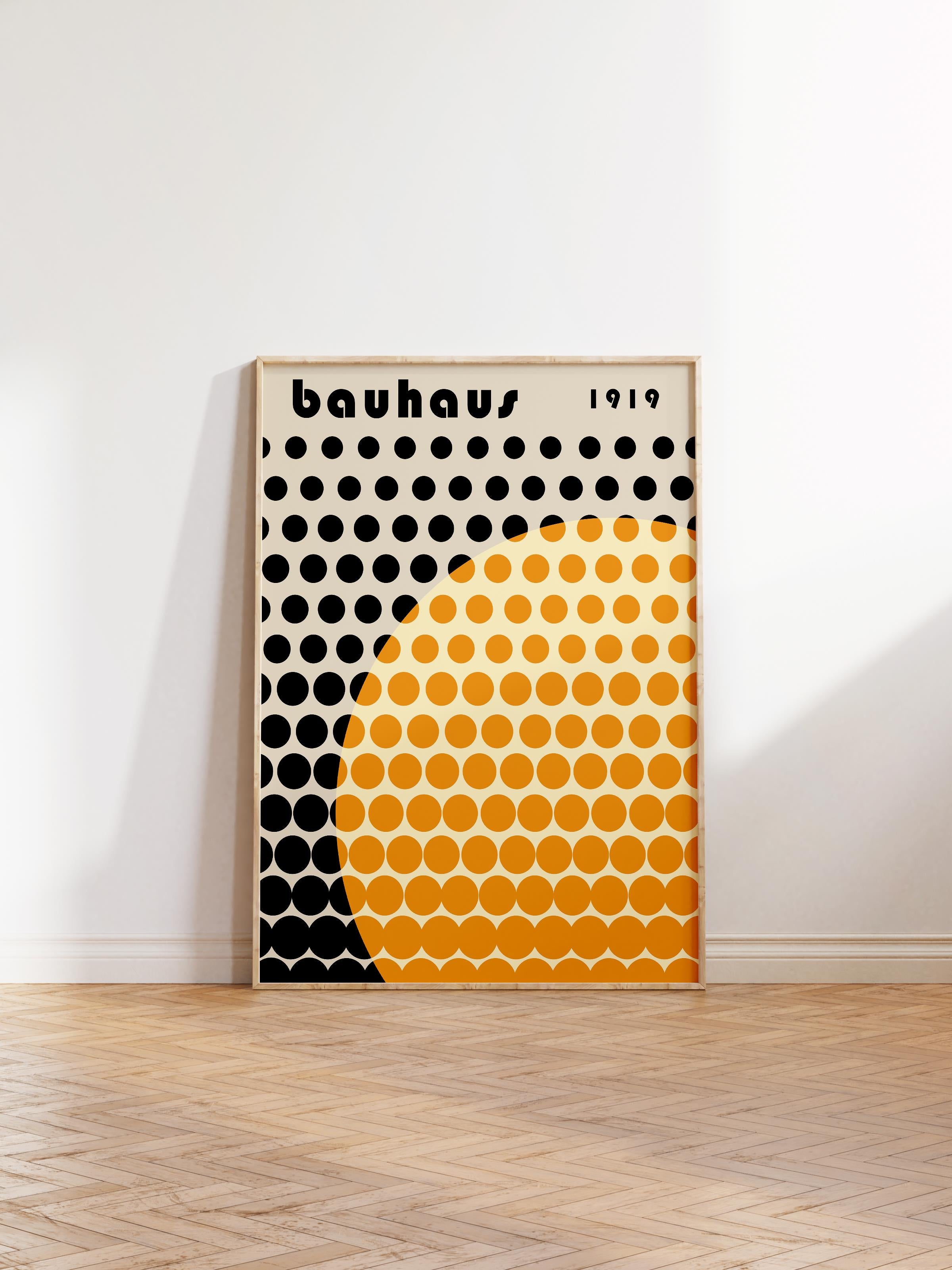 Çerçevesiz Poster, Bauhaus Serisi, Renkli Duvar Posteri, Duvar Dekoru, HD Baskı, Kalın Arşivsel Sanat Kağıdı