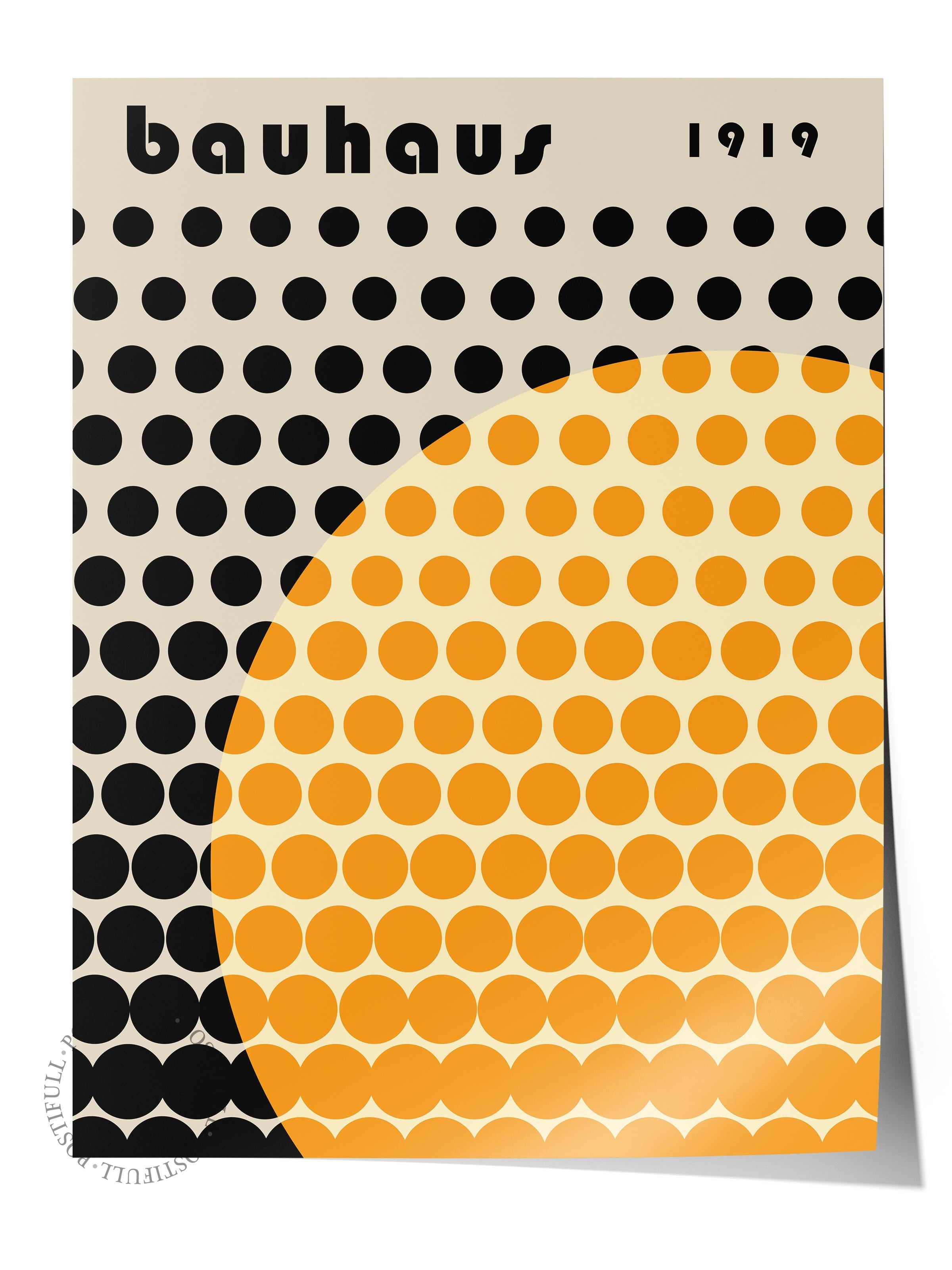 Çerçevesiz Poster, Bauhaus Serisi, Renkli Duvar Posteri, Duvar Dekoru, HD Baskı, Kalın Arşivsel Sanat Kağıdı