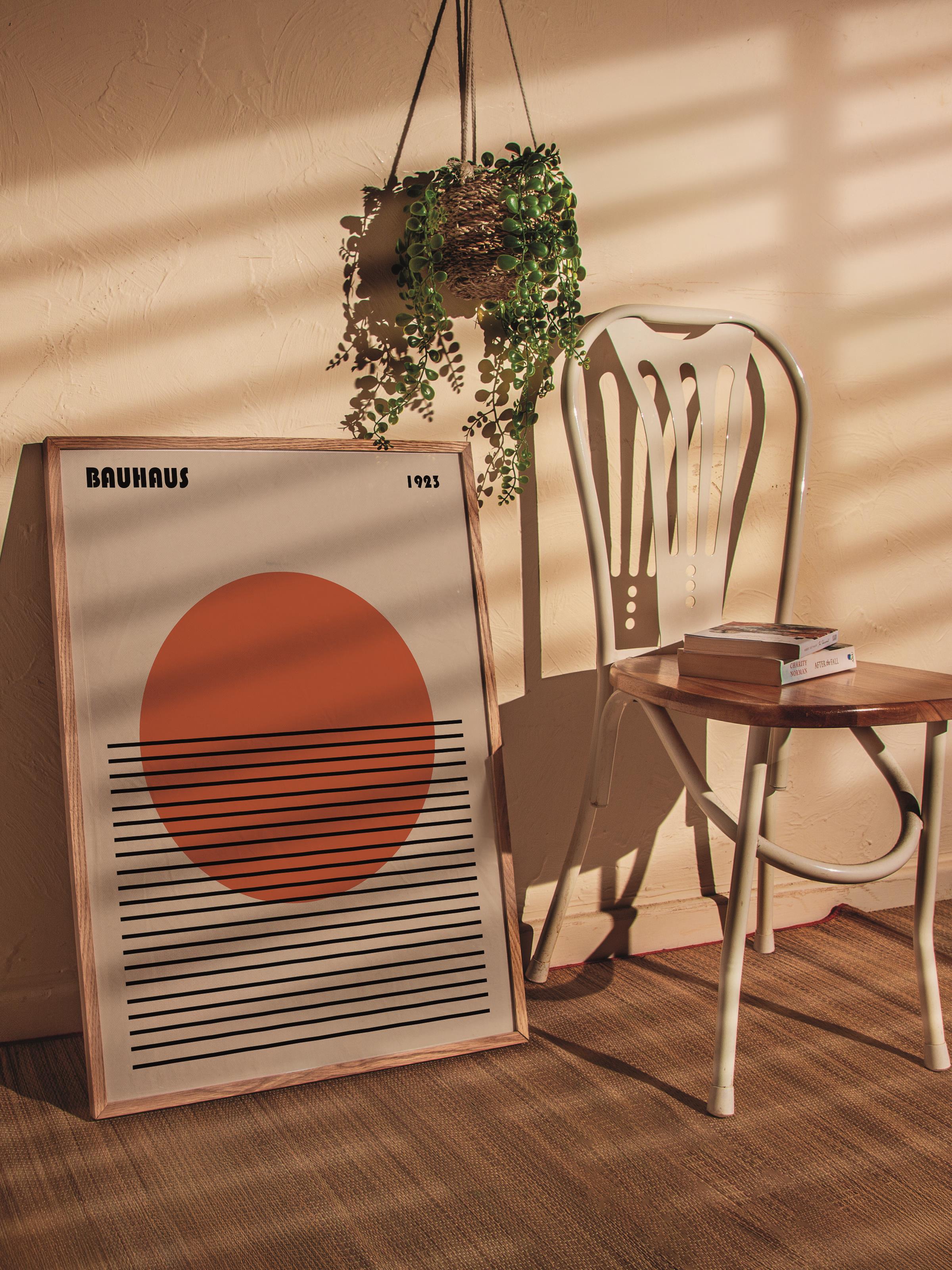 Çerçevesiz Poster, Bauhaus Serisi, Renkli Duvar Posteri, Duvar Dekoru, HD Baskı, Kalın Arşivsel Sanat Kağıdı