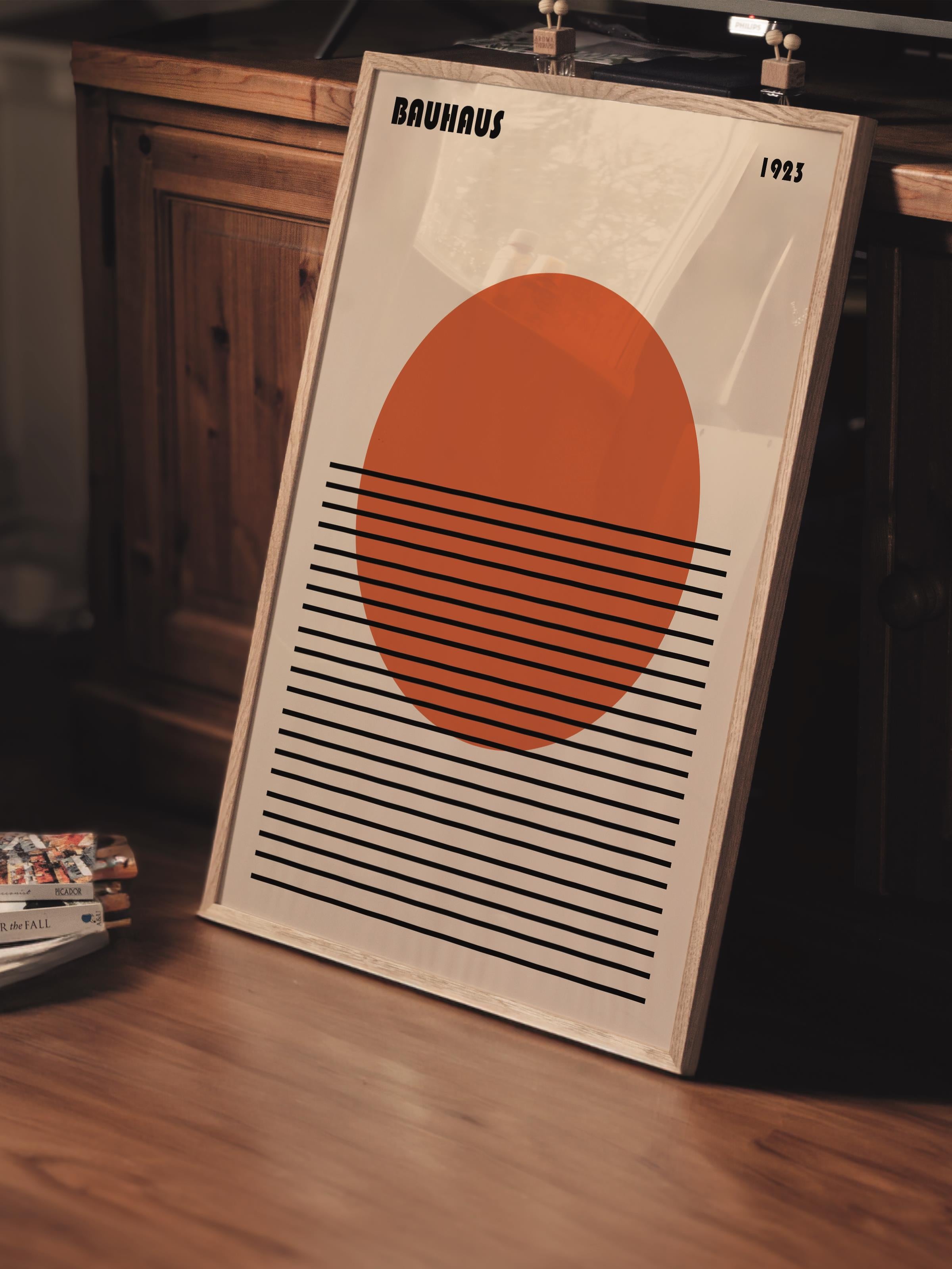 Çerçevesiz Poster, Bauhaus Serisi, Renkli Duvar Posteri, Duvar Dekoru, HD Baskı, Kalın Arşivsel Sanat Kağıdı