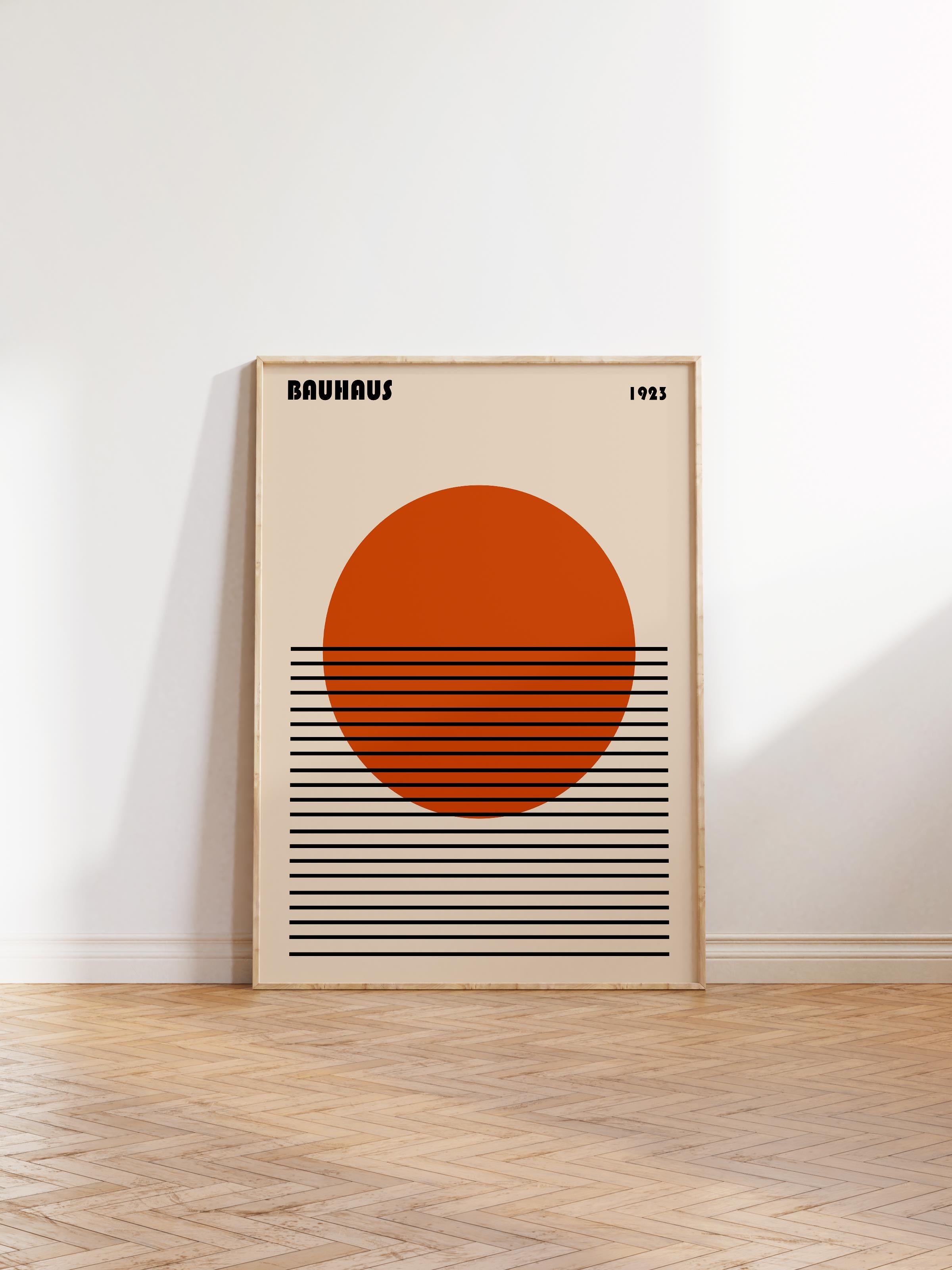 Çerçevesiz Poster, Bauhaus Serisi, Renkli Duvar Posteri, Duvar Dekoru, HD Baskı, Kalın Arşivsel Sanat Kağıdı