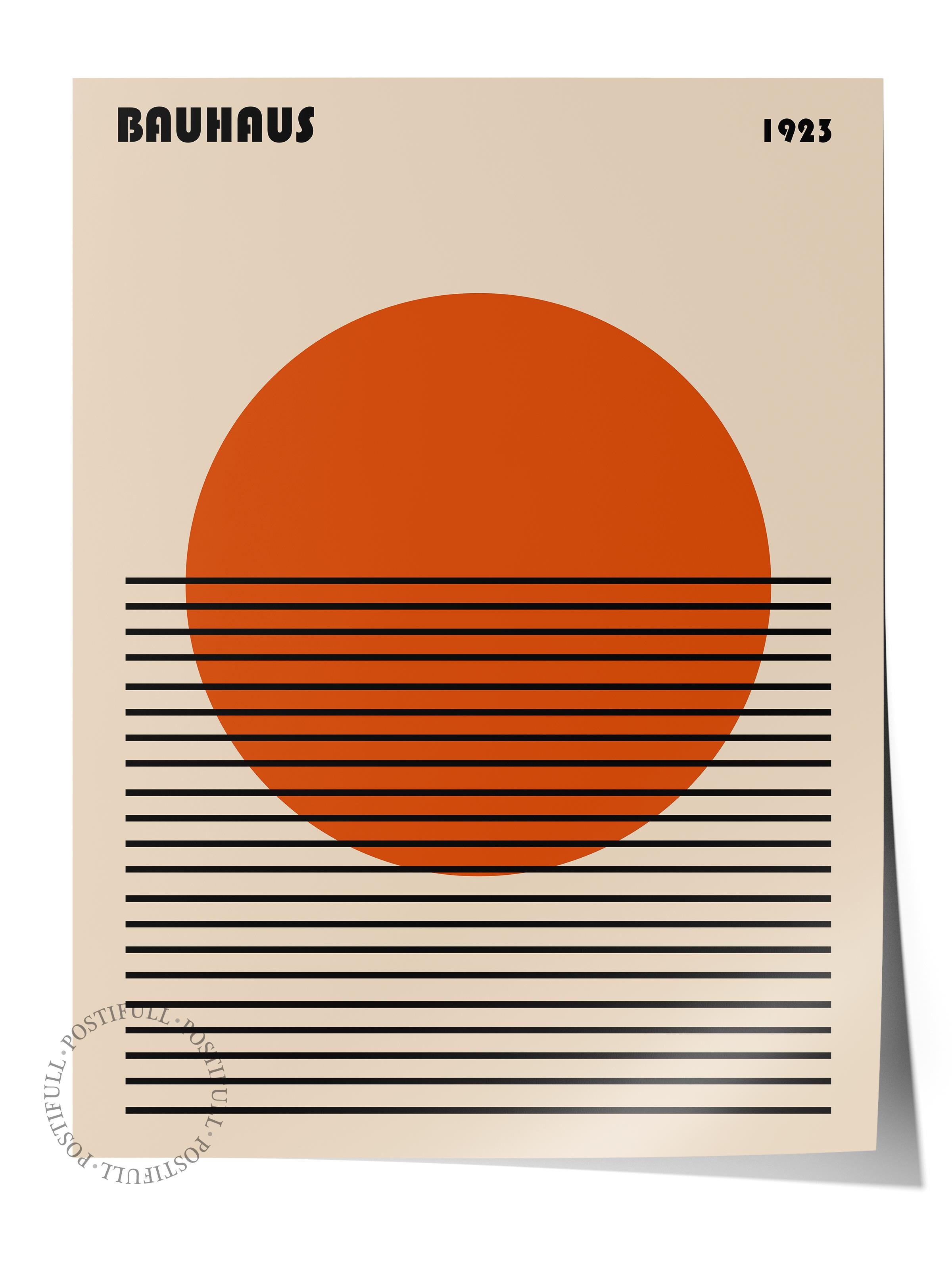 Çerçevesiz Poster, Bauhaus Serisi, Renkli Duvar Posteri, Duvar Dekoru, HD Baskı, Kalın Arşivsel Sanat Kağıdı