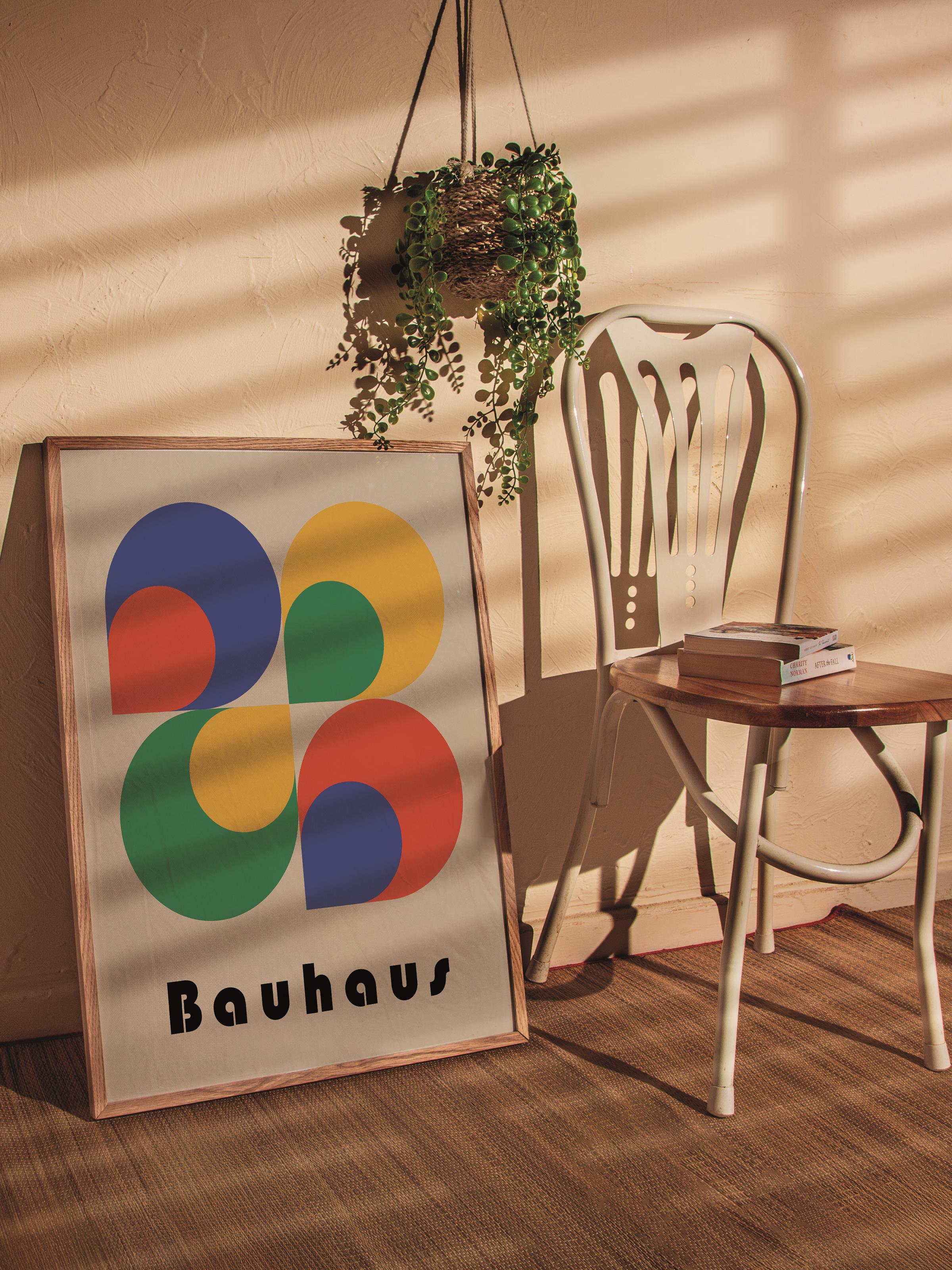 Çerçevesiz Poster, Bauhaus Serisi, Renkli Duvar Posteri, Duvar Dekoru, HD Baskı, Kalın Arşivsel Sanat Kağıdı