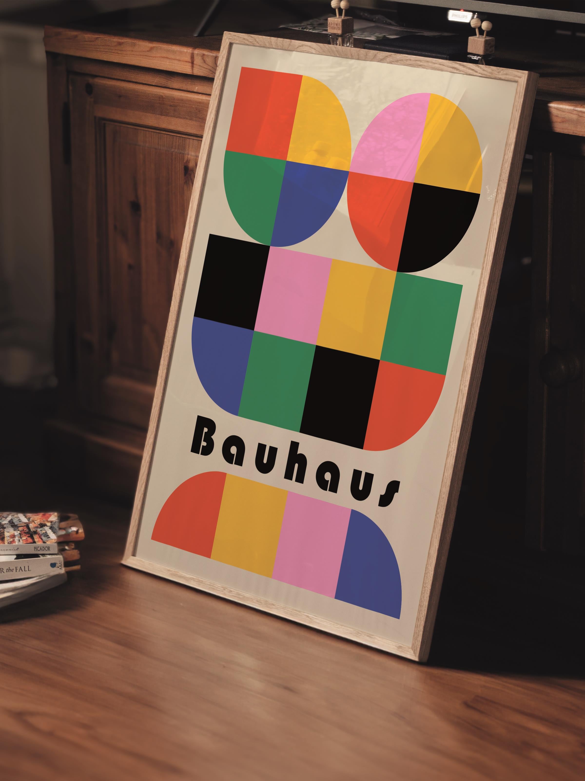 Çerçevesiz Poster, Bauhaus Serisi, Renkli Duvar Posteri, Duvar Dekoru, HD Baskı, Kalın Arşivsel Sanat Kağıdı