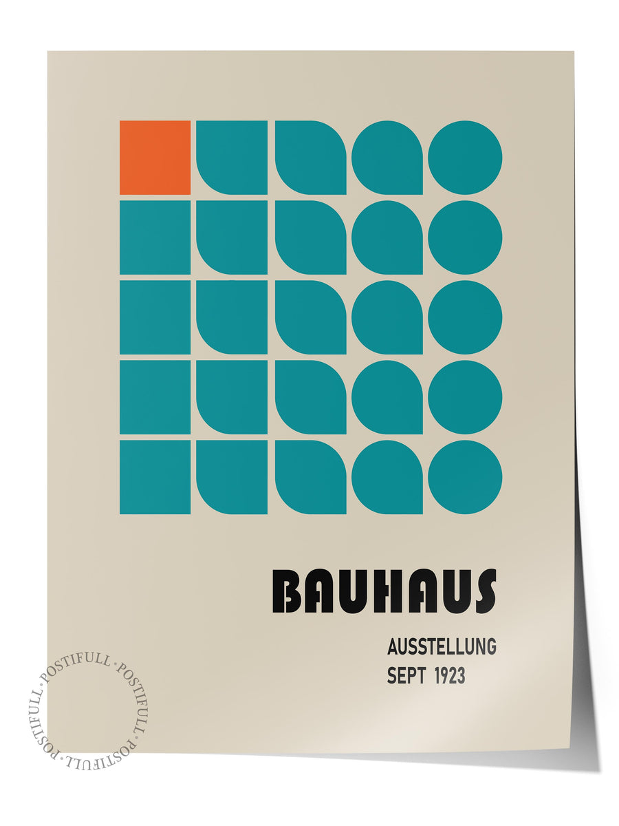 Farklı Tonlarda Bauhaus Ausstellung Sept 1923 Çerçevesiz Poster