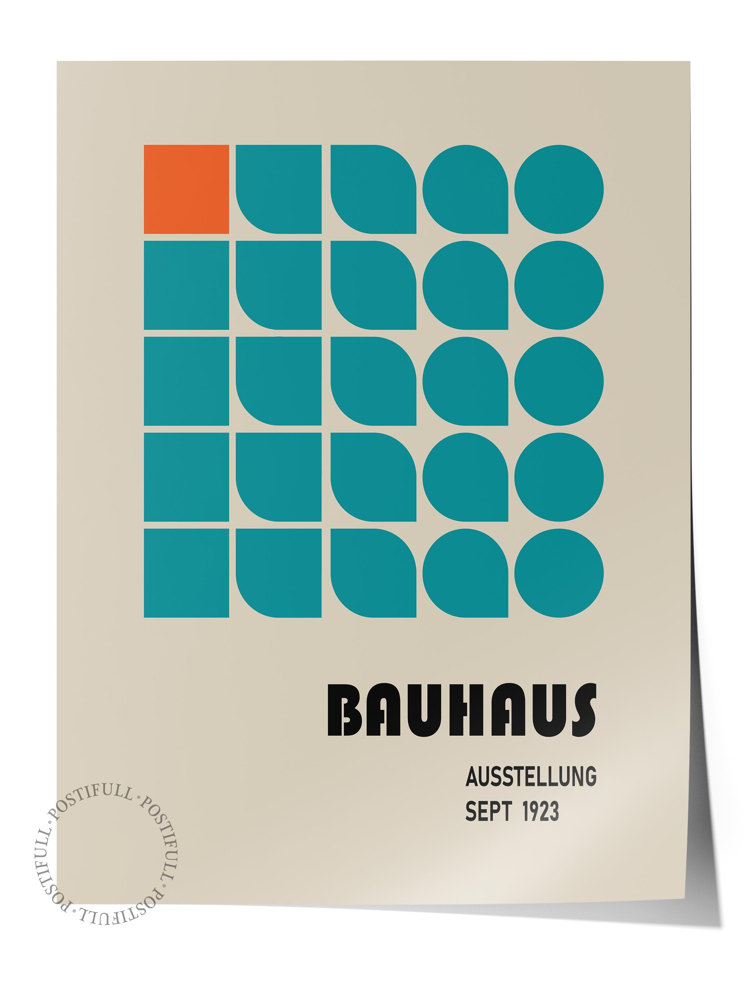 Çerçevesiz Poster, Bauhaus Serisi, Renkli Duvar Posteri, Duvar Dekoru, HD Baskı, Kalın Arşivsel Sanat Kağıdı