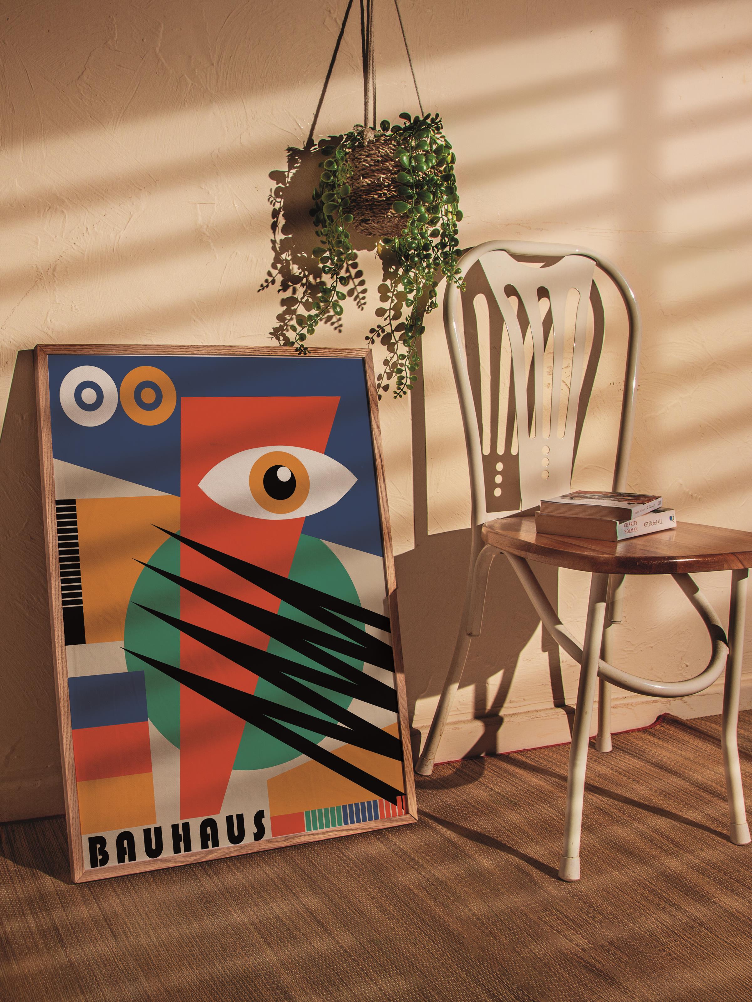 Çerçevesiz Poster, Bauhaus Serisi, Renkli Duvar Posteri, Duvar Dekoru, HD Baskı, Kalın Arşivsel Sanat Kağıdı