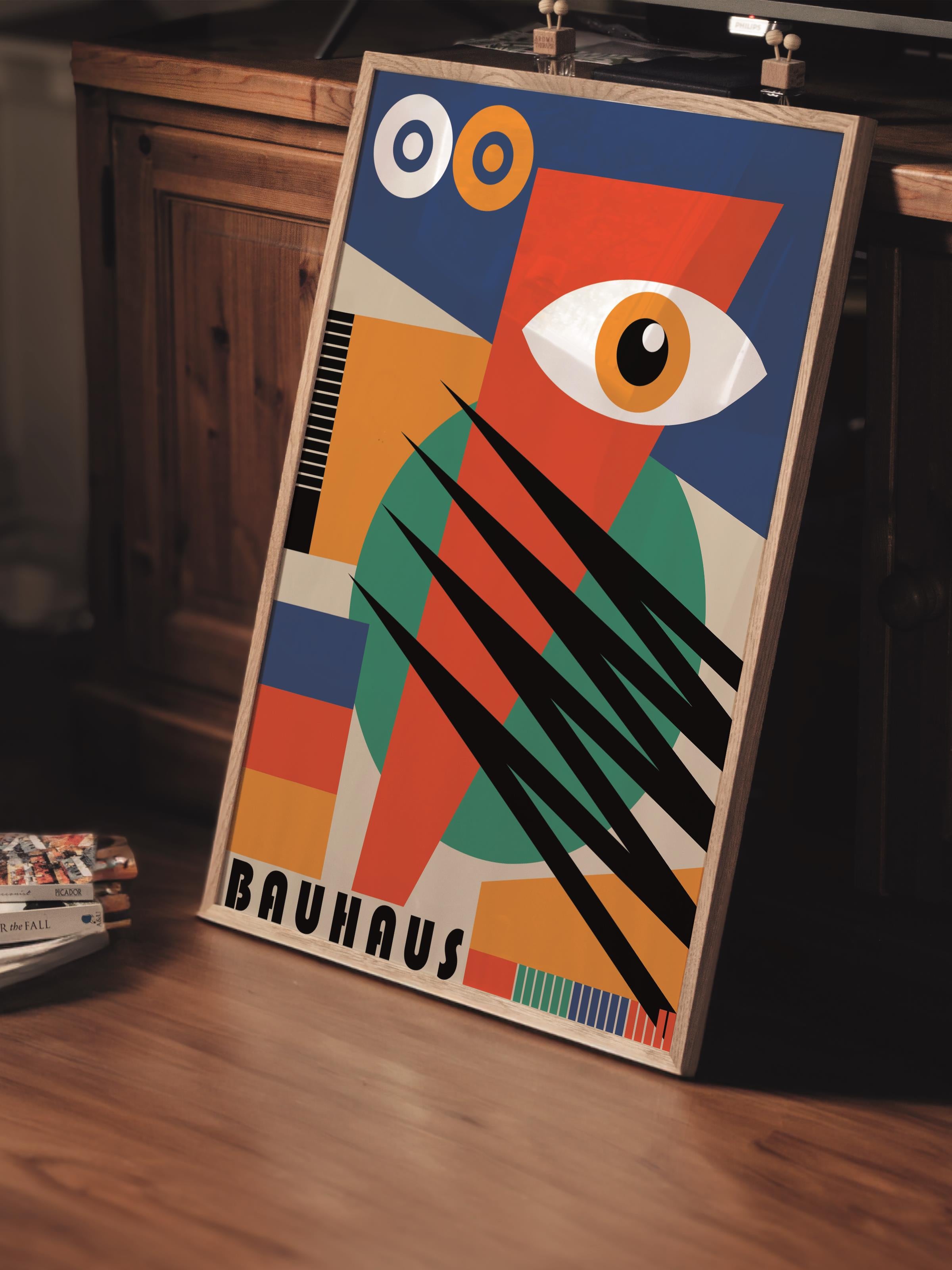 Çerçevesiz Poster, Bauhaus Serisi, Renkli Duvar Posteri, Duvar Dekoru, HD Baskı, Kalın Arşivsel Sanat Kağıdı