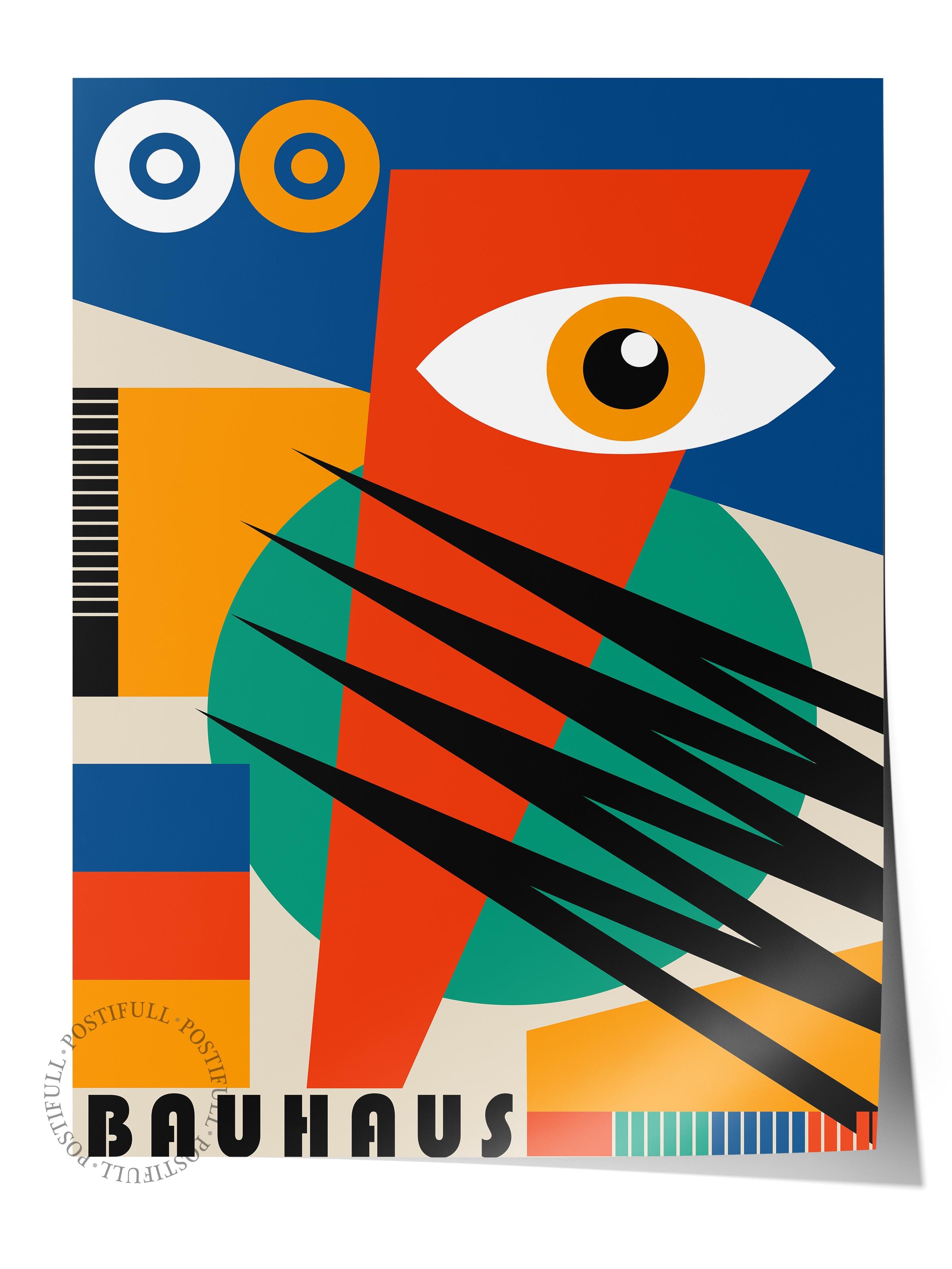 Çerçevesiz Poster, Bauhaus Serisi, Renkli Duvar Posteri, Duvar Dekoru, HD Baskı, Kalın Arşivsel Sanat Kağıdı