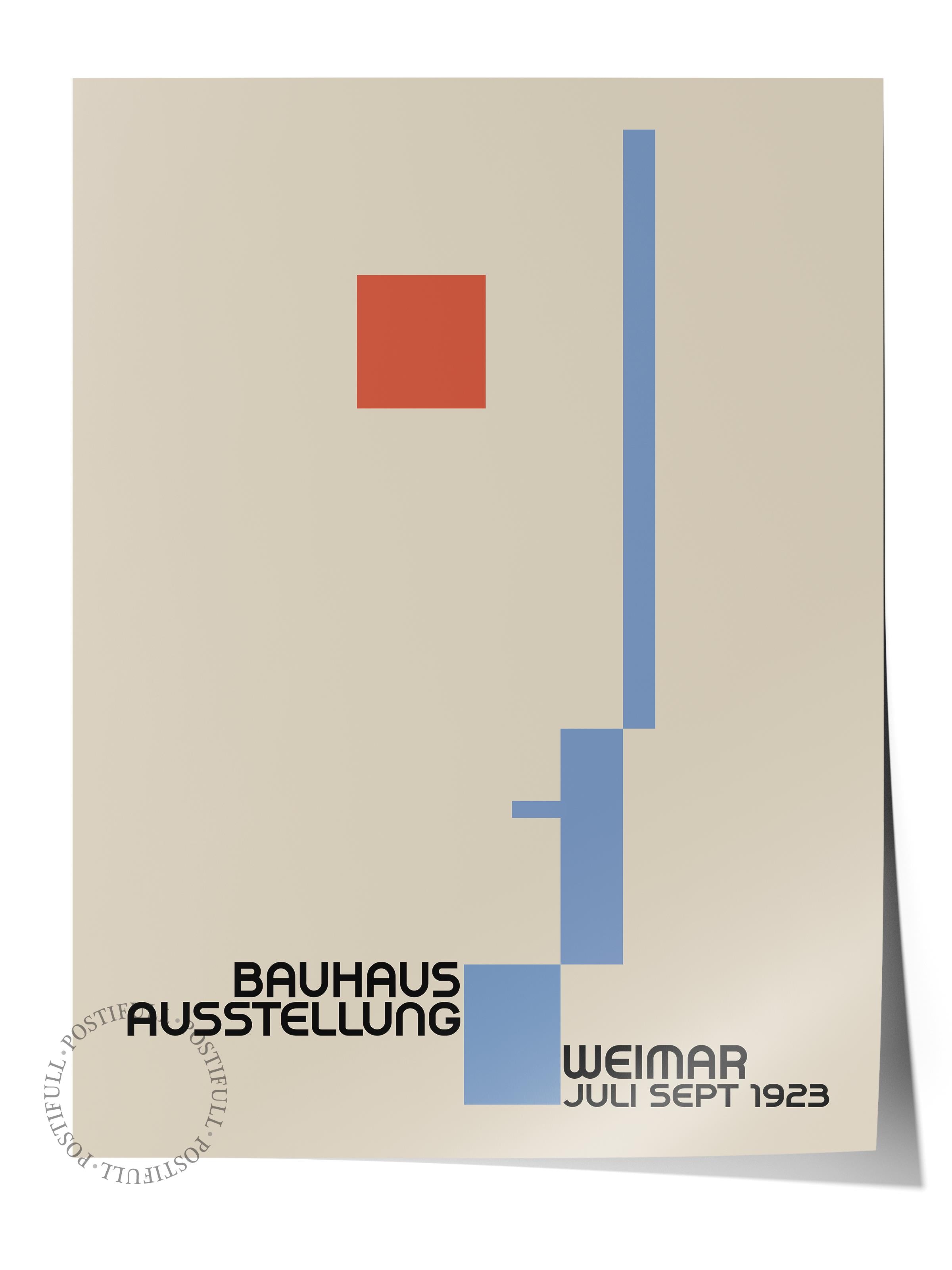 Çerçevesiz Poster, Bauhaus Serisi, Renkli Duvar Posteri, Duvar Dekoru, HD Baskı, Kalın Arşivsel Sanat Kağıdı