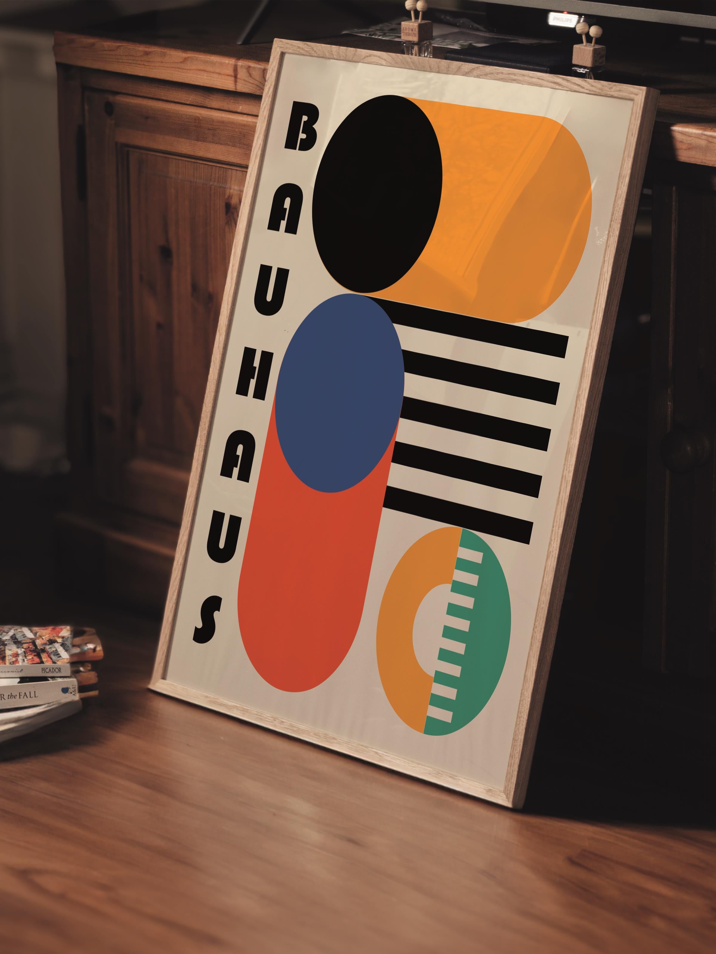 Çerçevesiz Poster, Bauhaus Serisi, Renkli Duvar Posteri, Duvar Dekoru, HD Baskı, Kalın Arşivsel Sanat Kağıdı