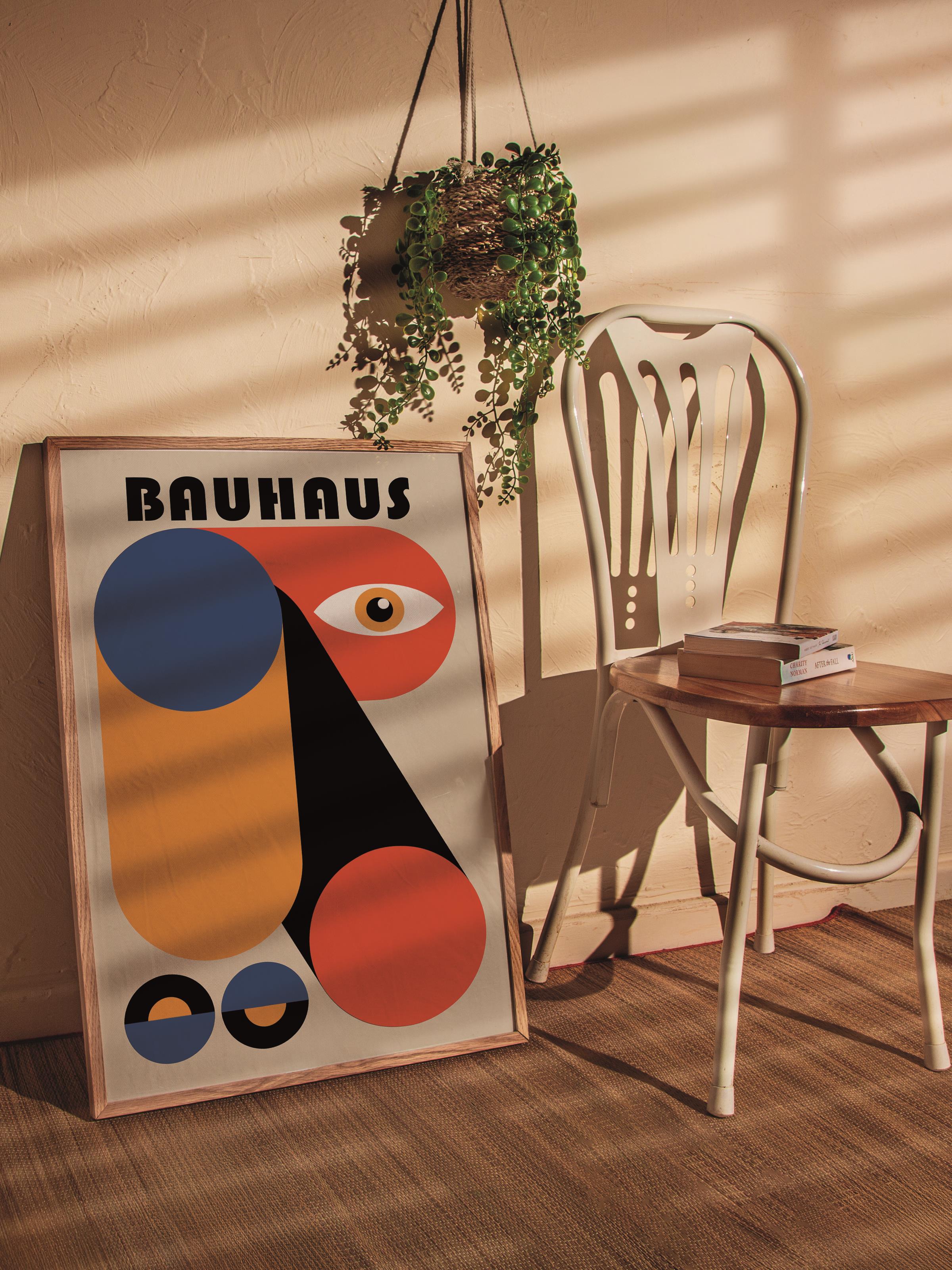 Çerçevesiz Poster, Bauhaus Serisi, Renkli Duvar Posteri, Duvar Dekoru, HD Baskı, Kalın Arşivsel Sanat Kağıdı