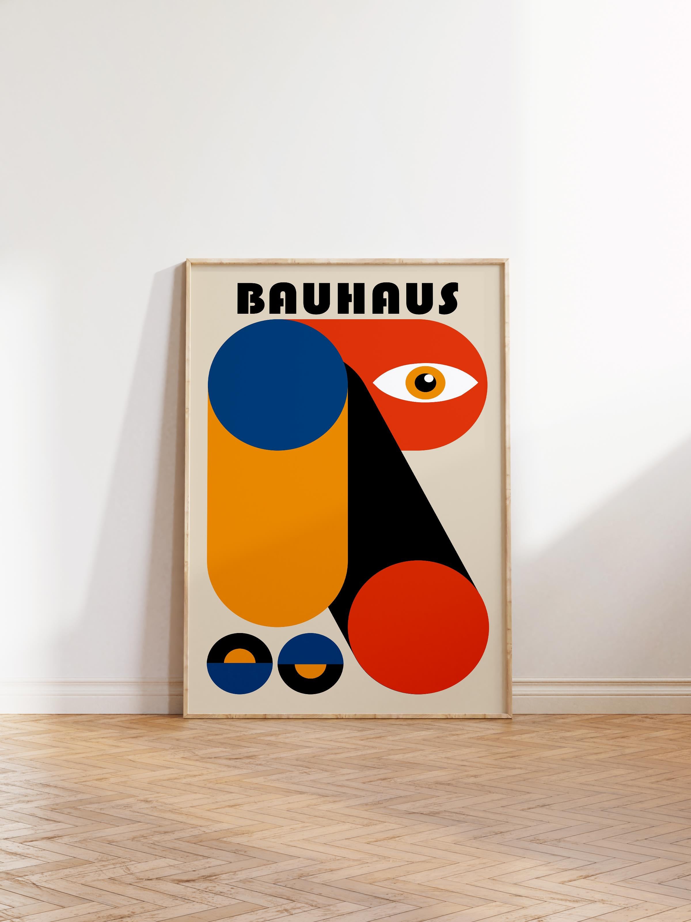Çerçevesiz Poster, Bauhaus Serisi, Renkli Duvar Posteri, Duvar Dekoru, HD Baskı, Kalın Arşivsel Sanat Kağıdı