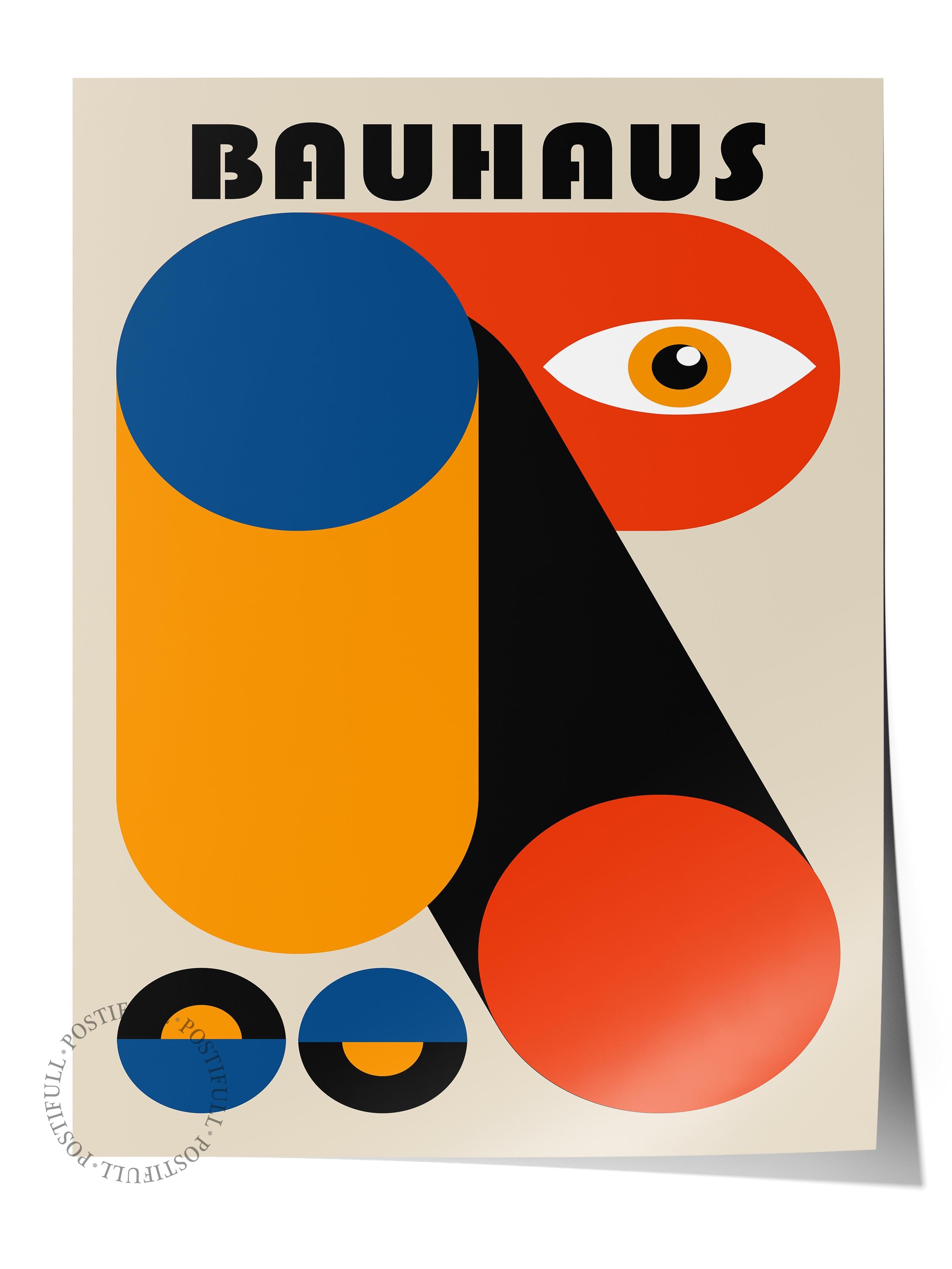 Çerçevesiz Poster, Bauhaus Serisi, Renkli Duvar Posteri, Duvar Dekoru, HD Baskı, Kalın Arşivsel Sanat Kağıdı