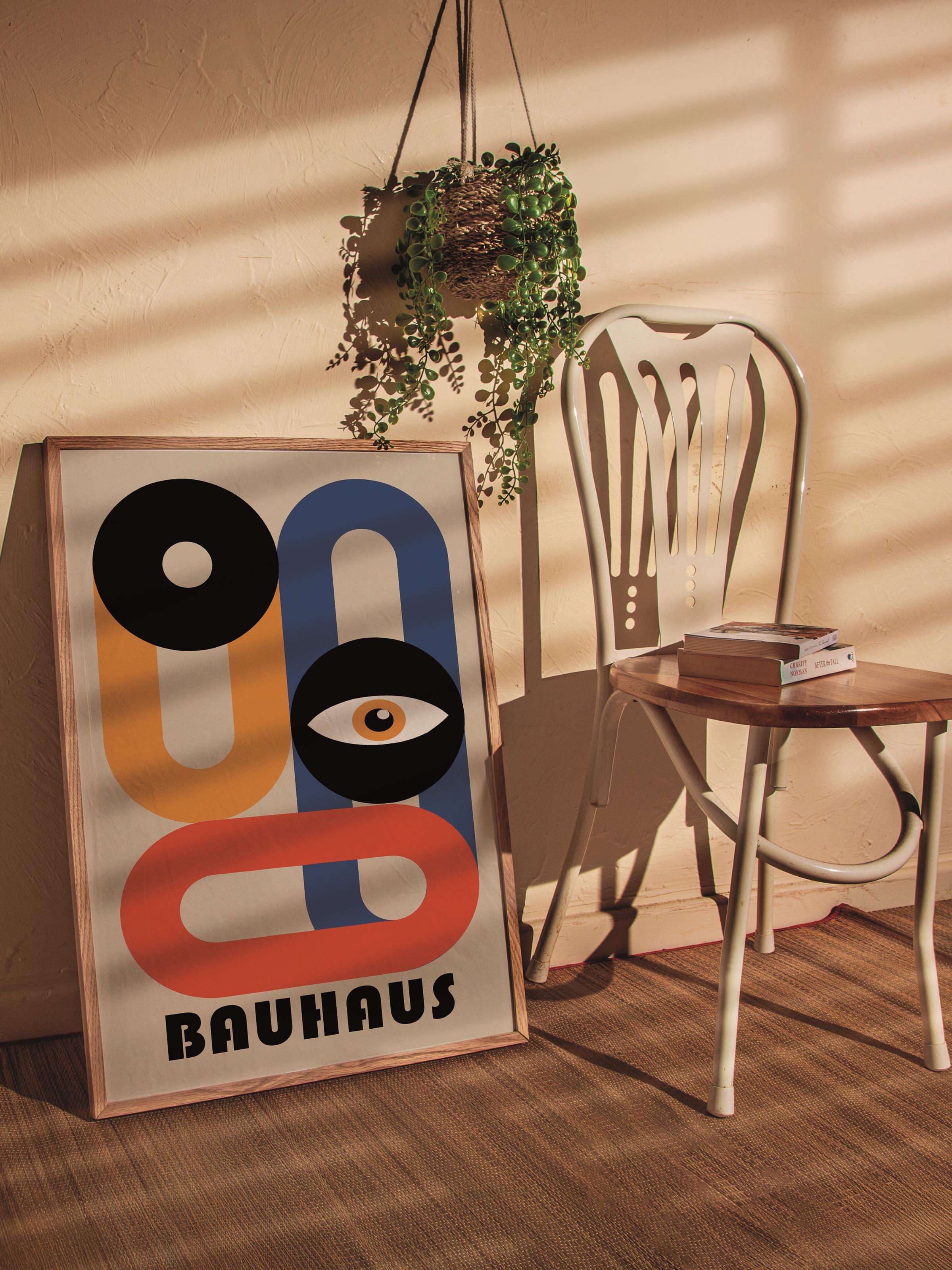 Çerçevesiz Poster, Bauhaus Serisi, Renkli Duvar Posteri, Duvar Dekoru, HD Baskı, Kalın Arşivsel Sanat Kağıdı