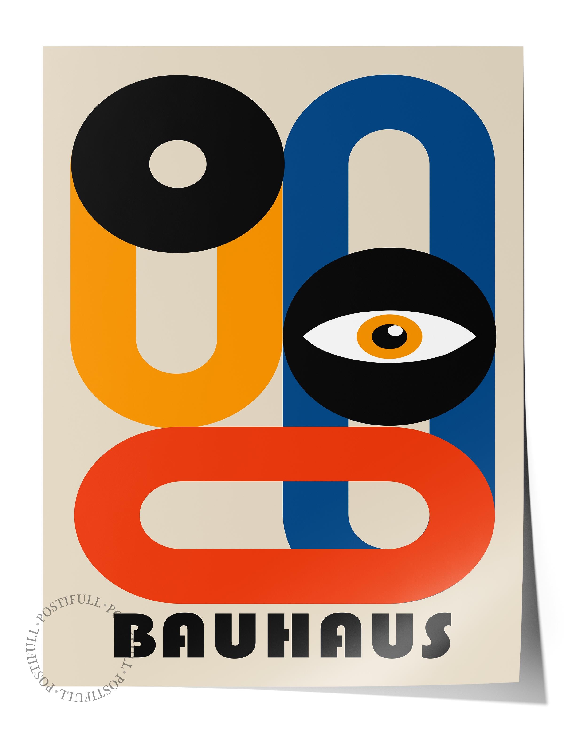 Çerçevesiz Poster, Bauhaus Serisi, Renkli Duvar Posteri, Duvar Dekoru, HD Baskı, Kalın Arşivsel Sanat Kağıdı