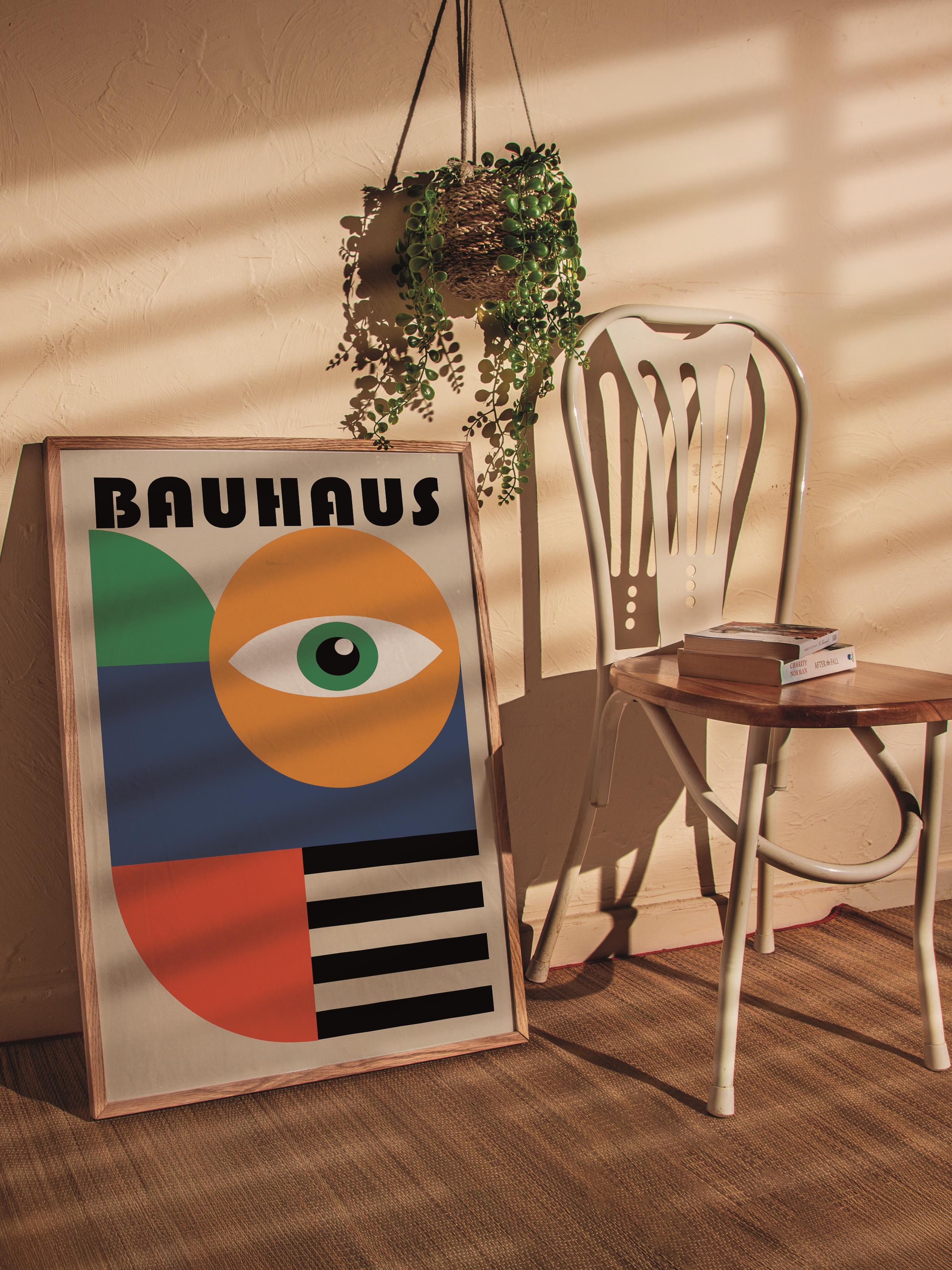 Çerçevesiz Poster, Bauhaus Serisi, Renkli Duvar Posteri, Duvar Dekoru, HD Baskı, Kalın Arşivsel Sanat Kağıdı