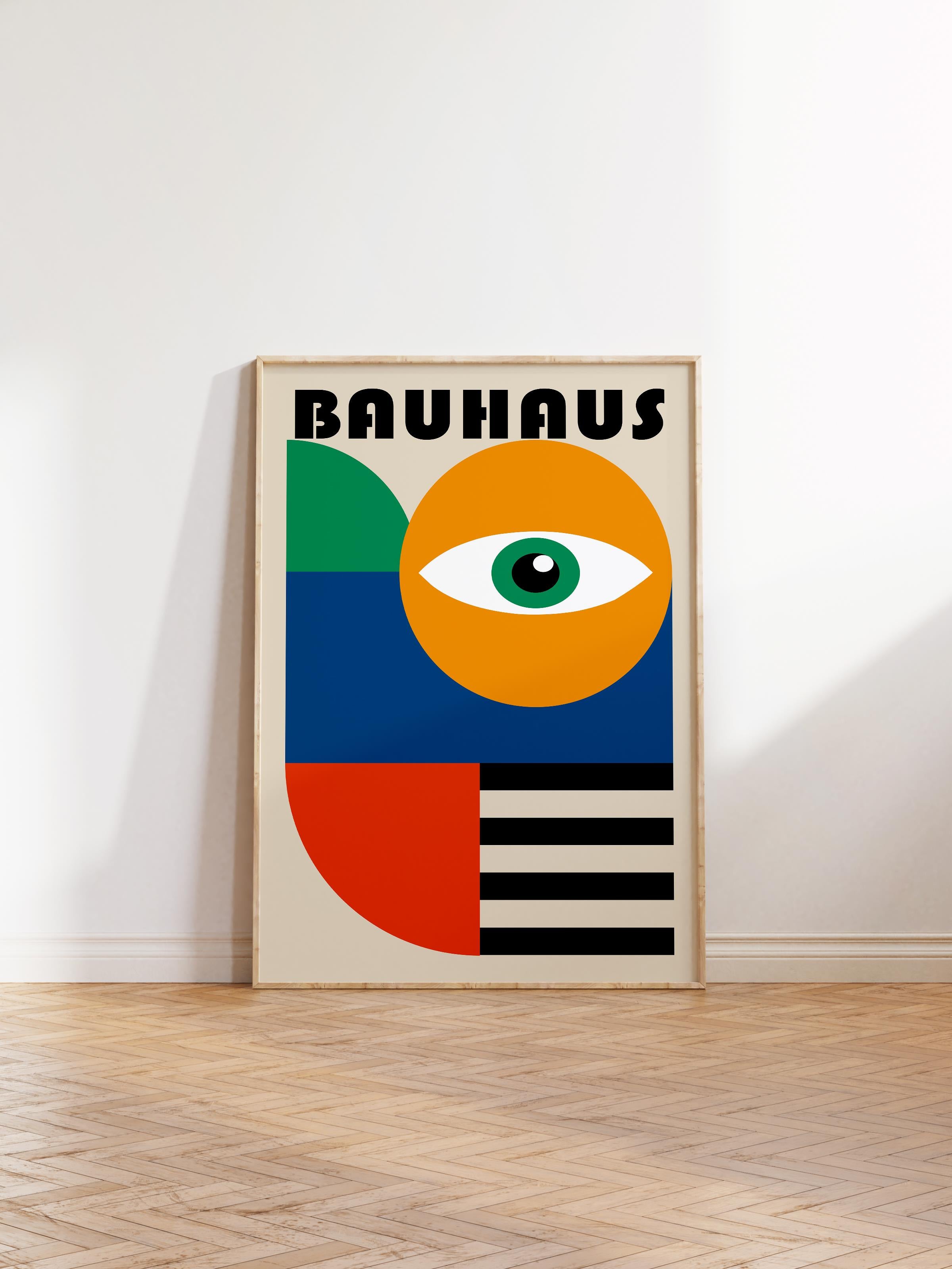 Çerçevesiz Poster, Bauhaus Serisi, Renkli Duvar Posteri, Duvar Dekoru, HD Baskı, Kalın Arşivsel Sanat Kağıdı