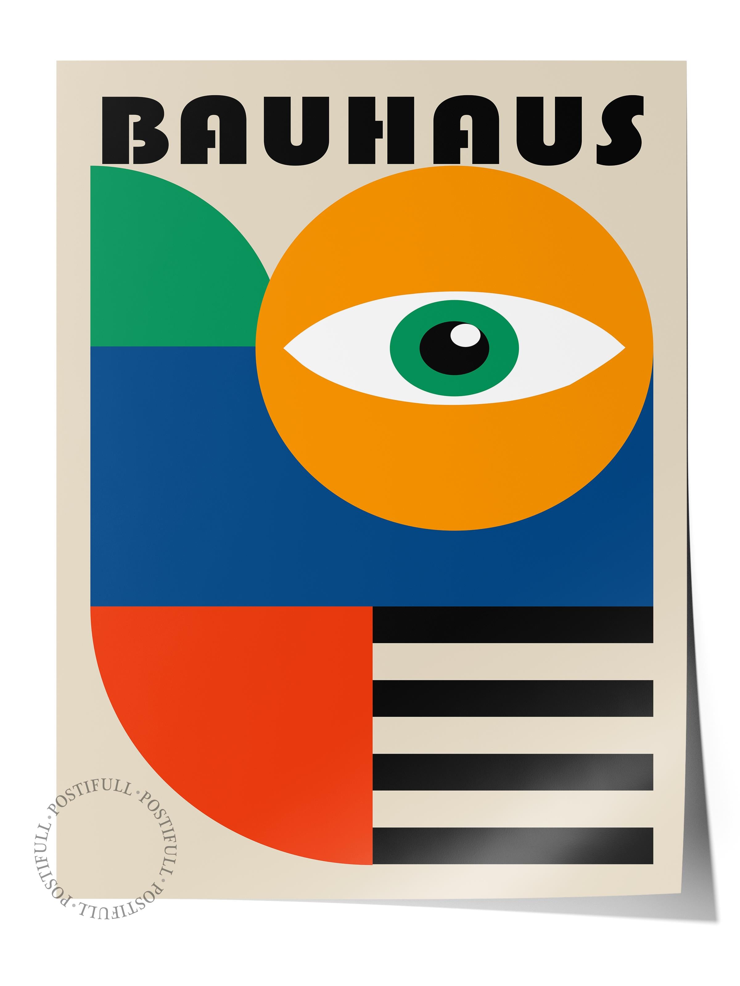 Çerçevesiz Poster, Bauhaus Serisi, Renkli Duvar Posteri, Duvar Dekoru, HD Baskı, Kalın Arşivsel Sanat Kağıdı