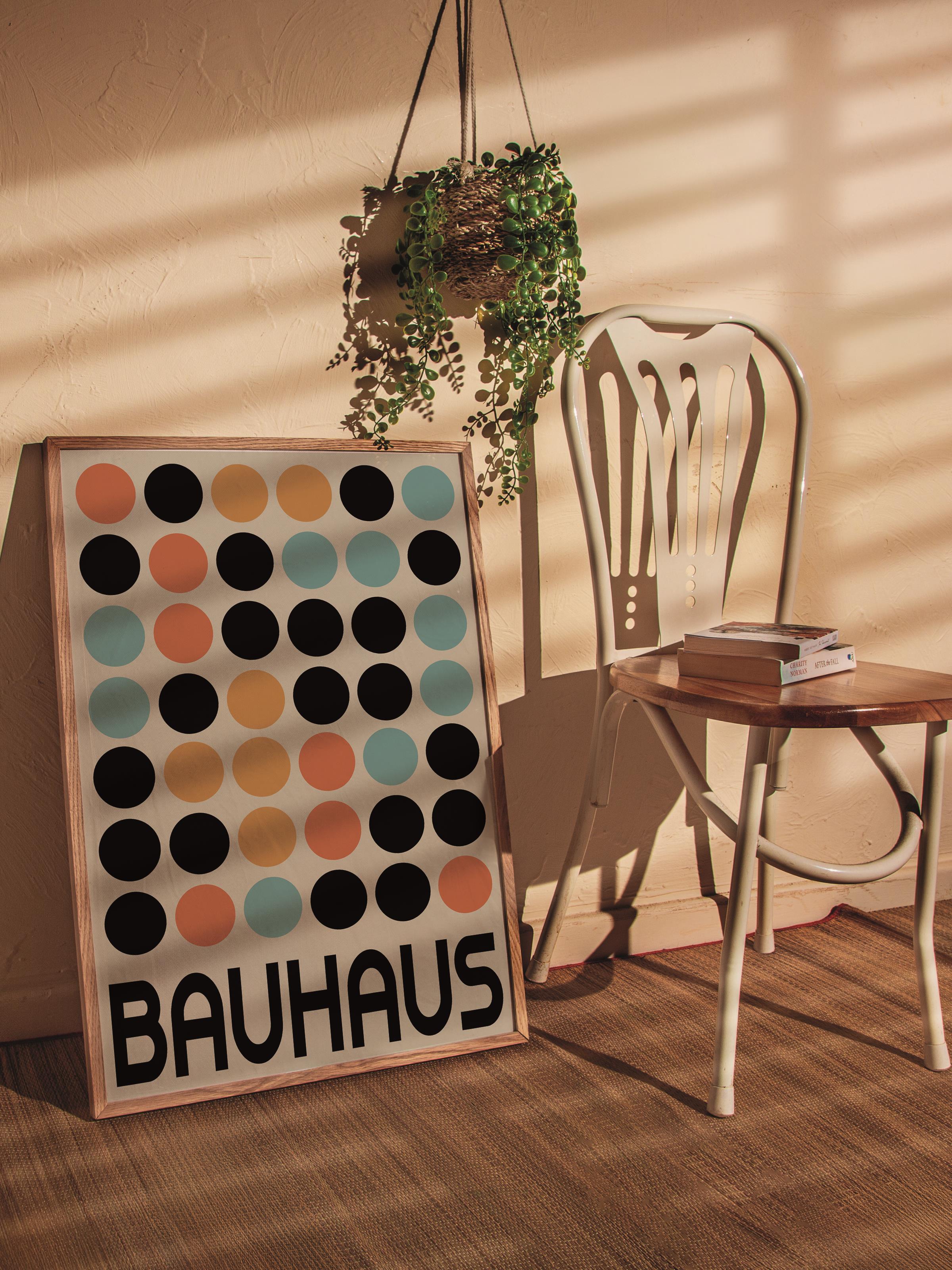 Çerçevesiz Poster, Bauhaus Serisi, Renkli Duvar Posteri, Duvar Dekoru, HD Baskı, Kalın Arşivsel Sanat Kağıdı