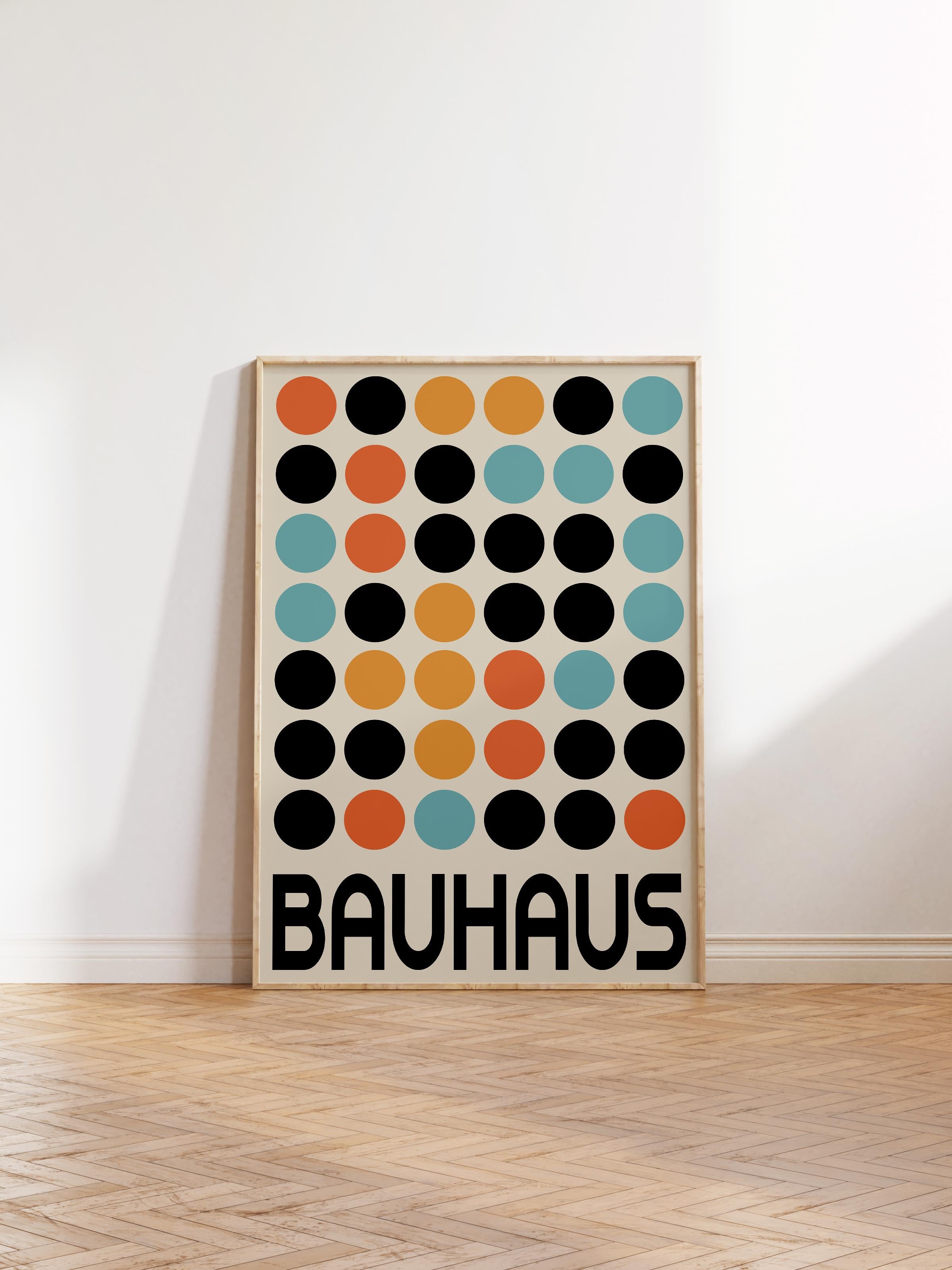 Çerçevesiz Poster, Bauhaus Serisi, Renkli Duvar Posteri, Duvar Dekoru, HD Baskı, Kalın Arşivsel Sanat Kağıdı