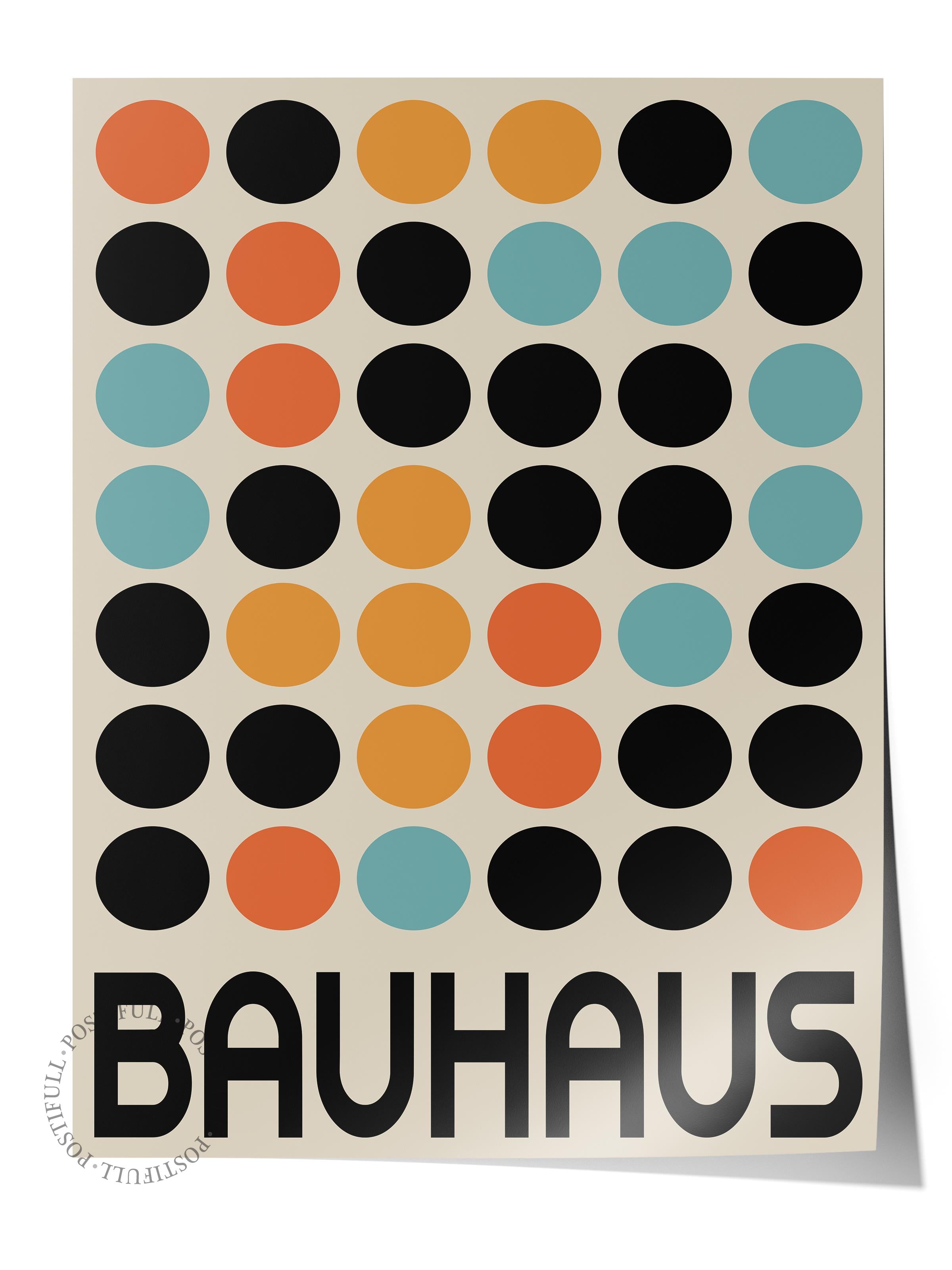 Çerçevesiz Poster, Bauhaus Serisi, Renkli Duvar Posteri, Duvar Dekoru, HD Baskı, Kalın Arşivsel Sanat Kağıdı