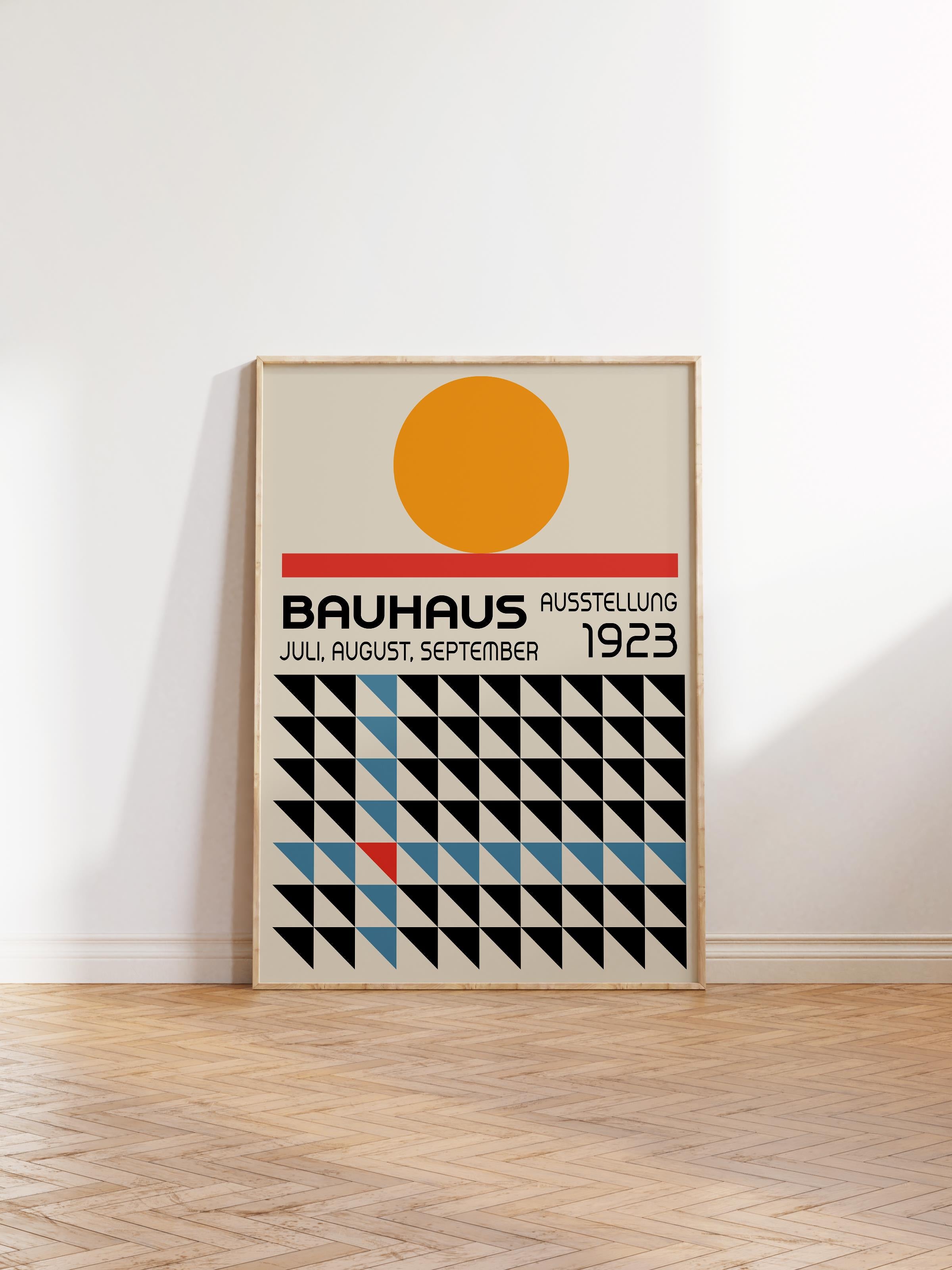 Çerçevesiz Poster, Bauhaus Serisi, Renkli Duvar Posteri, Duvar Dekoru, HD Baskı, Kalın Arşivsel Sanat Kağıdı