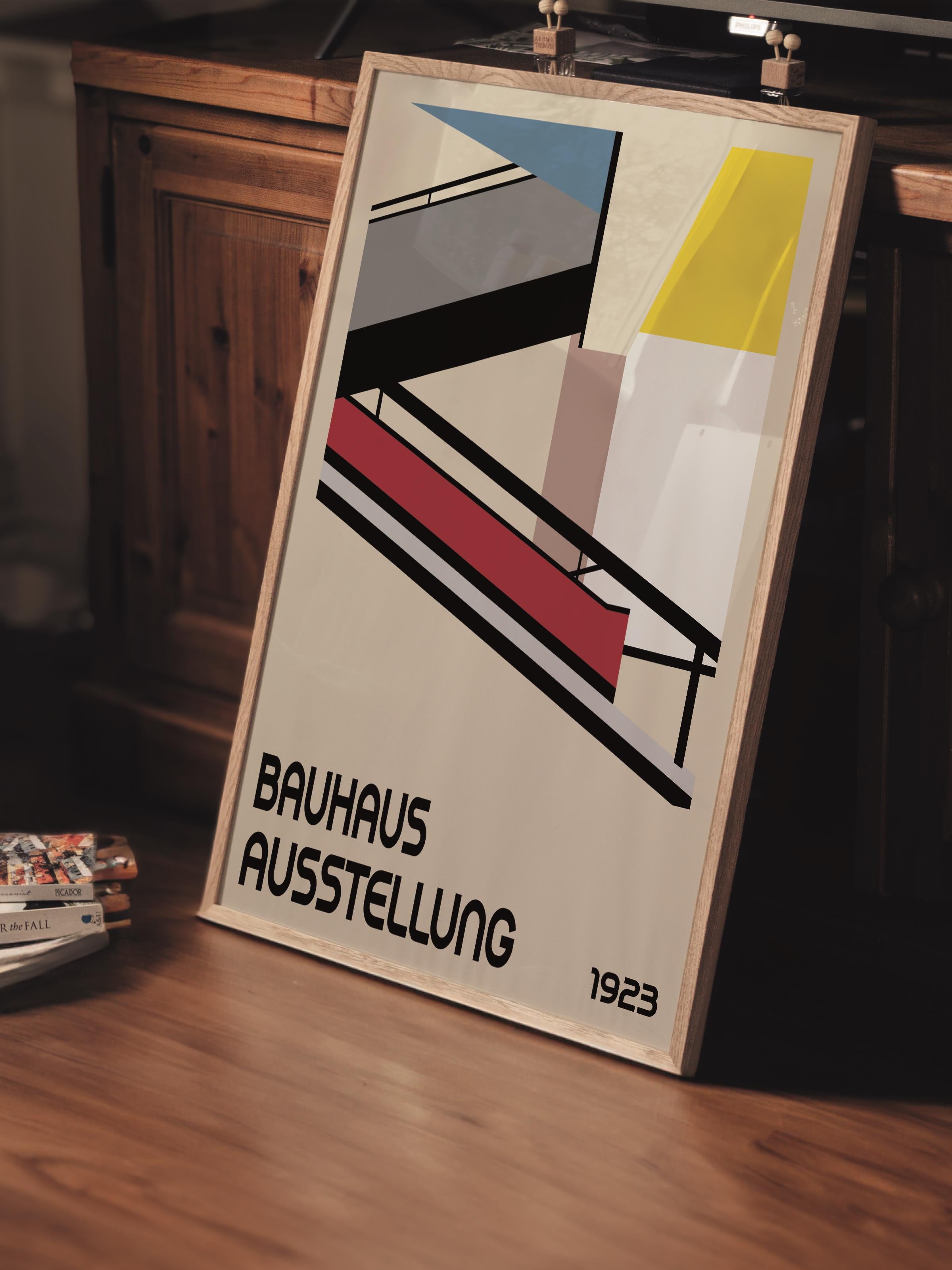 Çerçevesiz Poster, Bauhaus Serisi, Renkli Duvar Posteri, Duvar Dekoru, HD Baskı, Kalın Arşivsel Sanat Kağıdı
