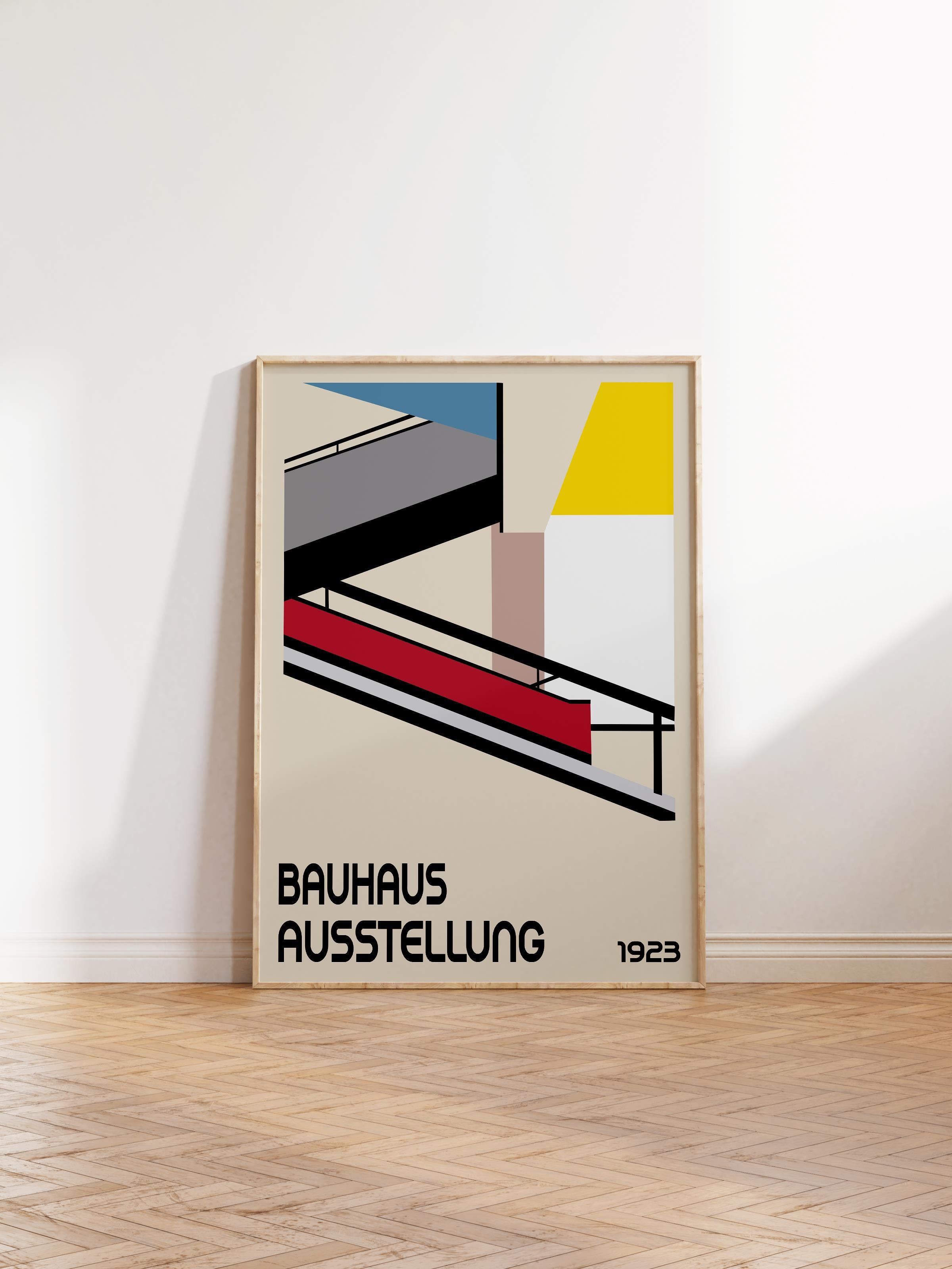 Çerçevesiz Poster, Bauhaus Serisi, Renkli Duvar Posteri, Duvar Dekoru, HD Baskı, Kalın Arşivsel Sanat Kağıdı