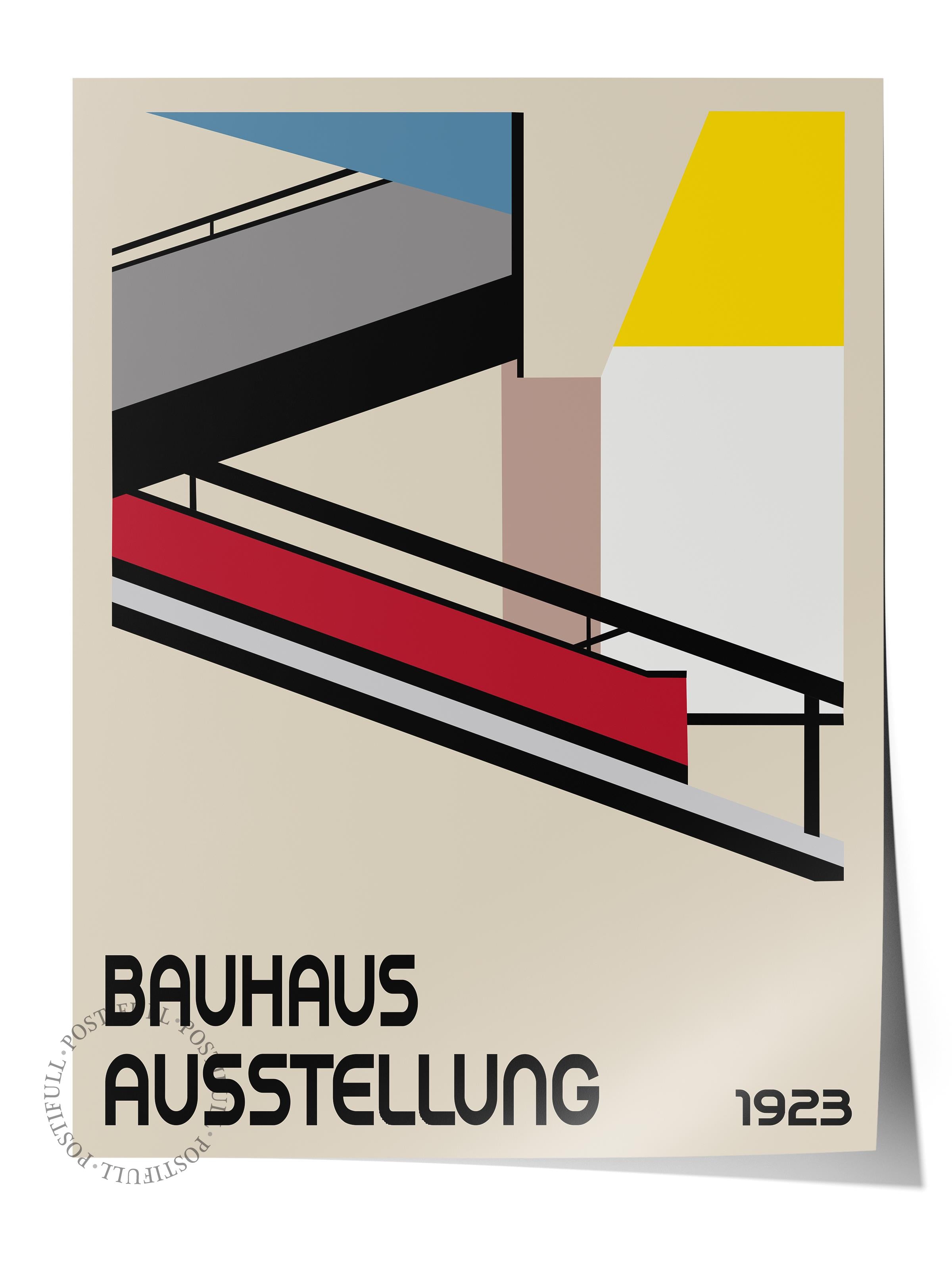 Çerçevesiz Poster, Bauhaus Serisi, Renkli Duvar Posteri, Duvar Dekoru, HD Baskı, Kalın Arşivsel Sanat Kağıdı