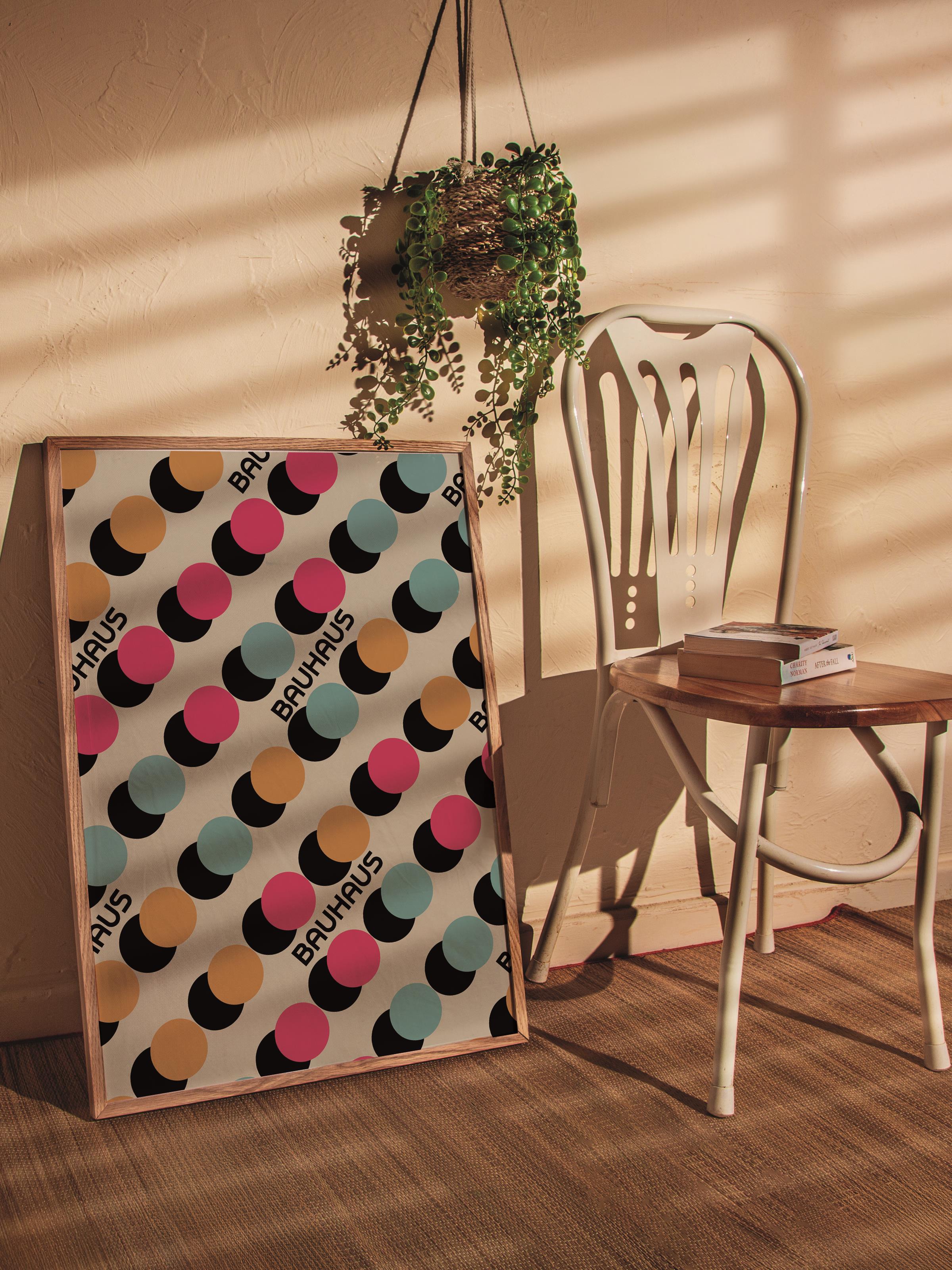 Çerçevesiz Poster, Bauhaus Serisi, Renkli Duvar Posteri, Duvar Dekoru, HD Baskı, Kalın Arşivsel Sanat Kağıdı