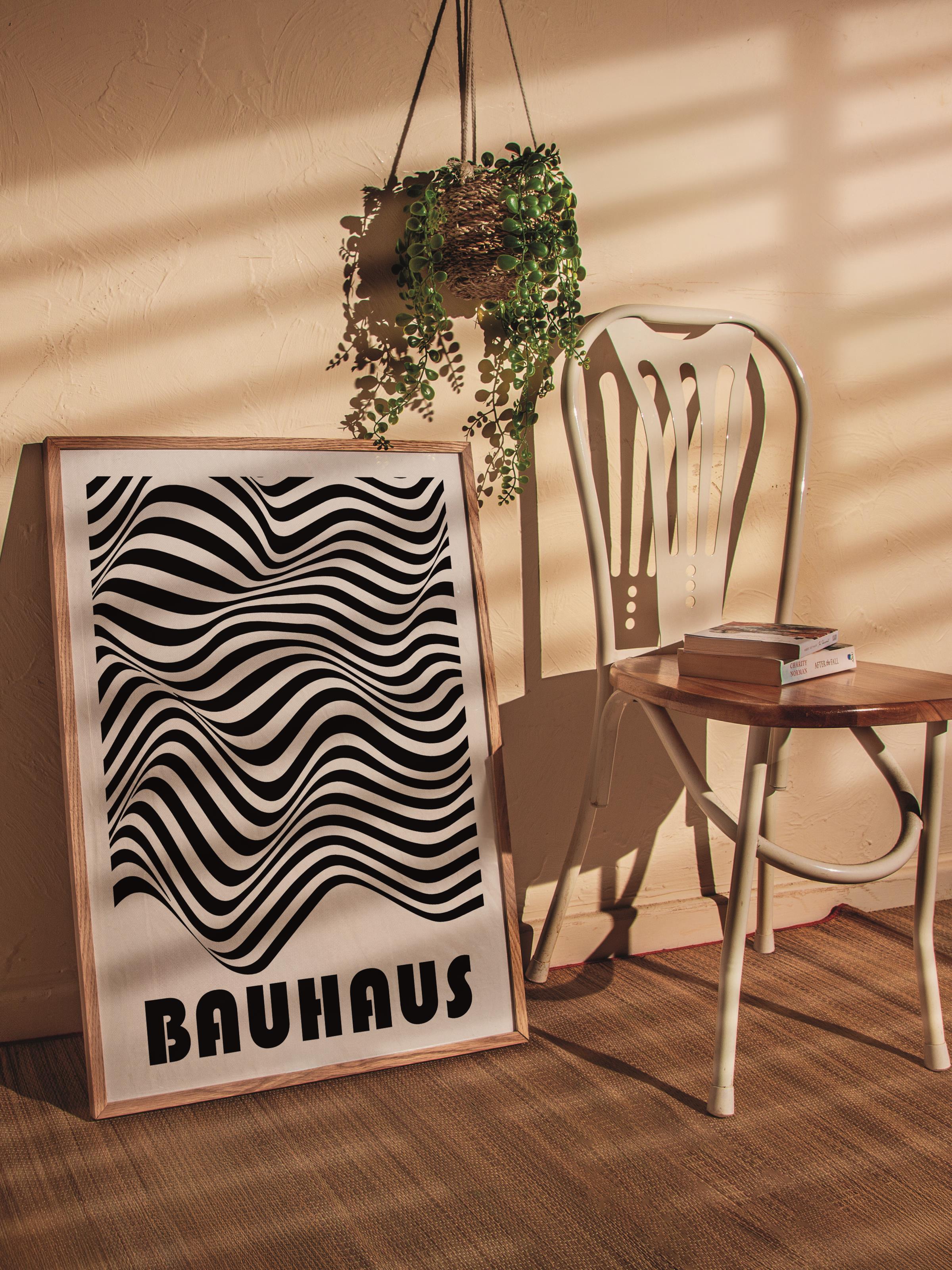 Çerçevesiz Poster, Bauhaus Serisi, Siyah Duvar Posteri, Duvar Dekoru, HD Baskı, Kalın Arşivsel Sanat Kağıdı