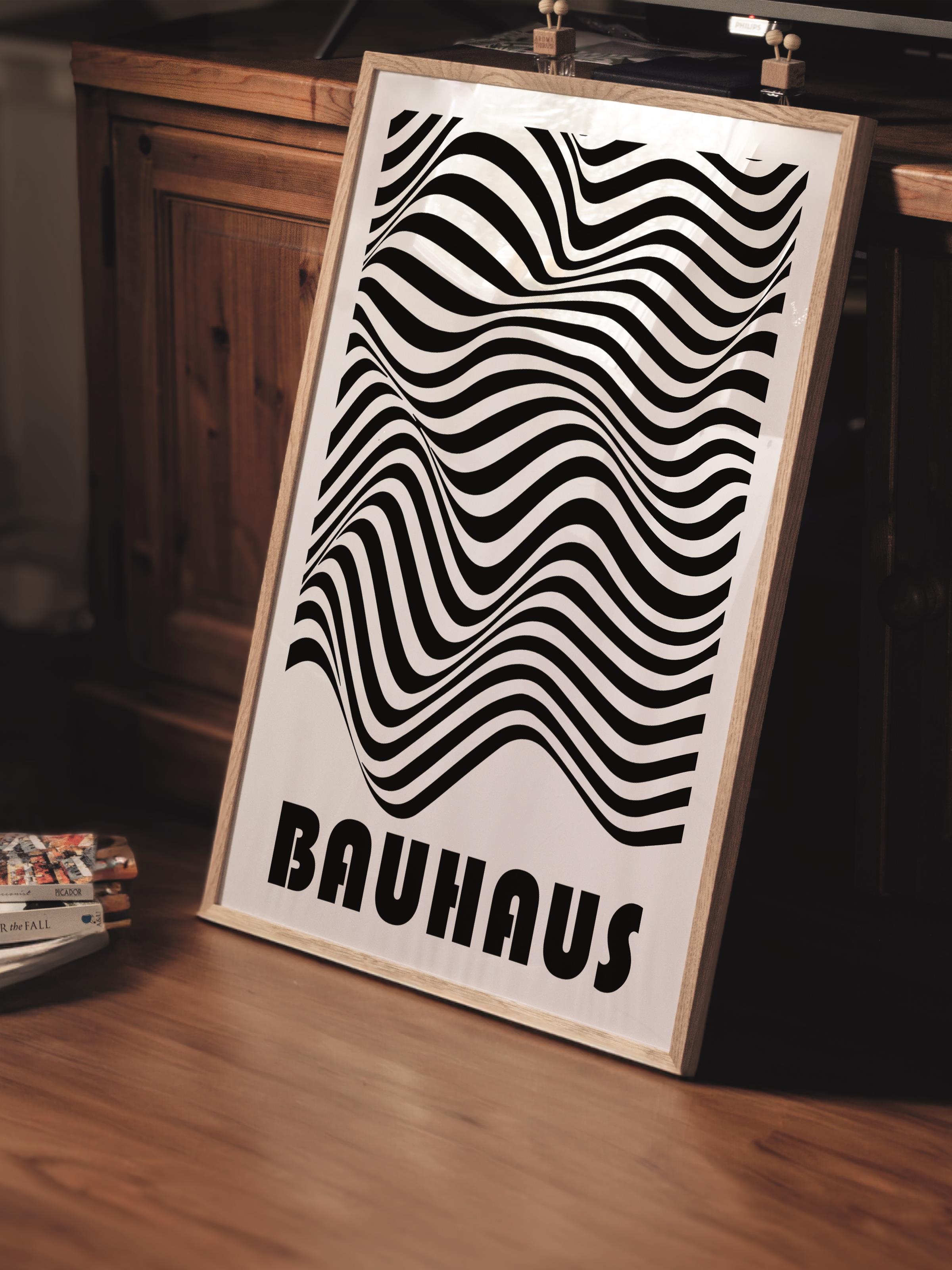 Çerçevesiz Poster, Bauhaus Serisi, Siyah Duvar Posteri, Duvar Dekoru, HD Baskı, Kalın Arşivsel Sanat Kağıdı