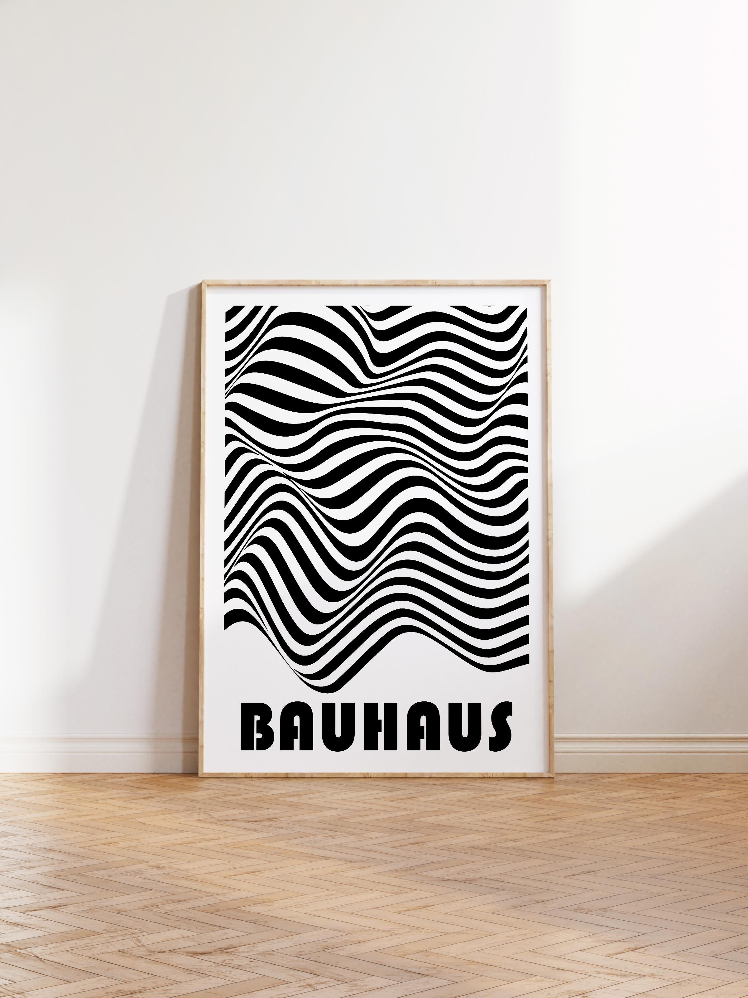 Çerçevesiz Poster, Bauhaus Serisi, Siyah Duvar Posteri, Duvar Dekoru, HD Baskı, Kalın Arşivsel Sanat Kağıdı