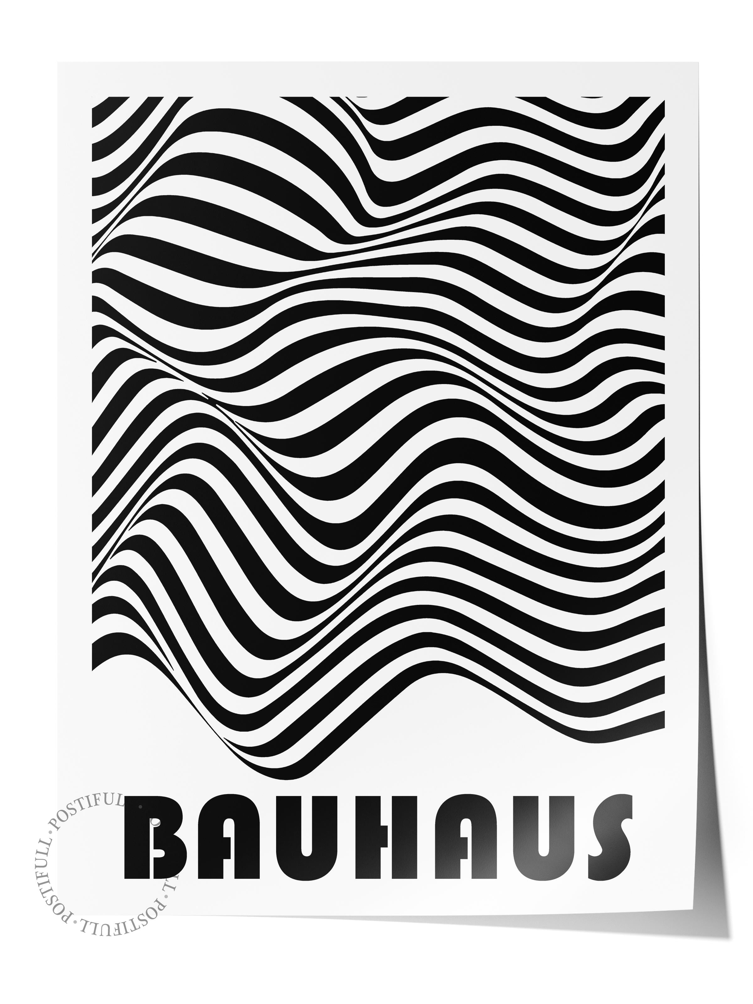 Çerçevesiz Poster, Bauhaus Serisi, Siyah Duvar Posteri, Duvar Dekoru, HD Baskı, Kalın Arşivsel Sanat Kağıdı