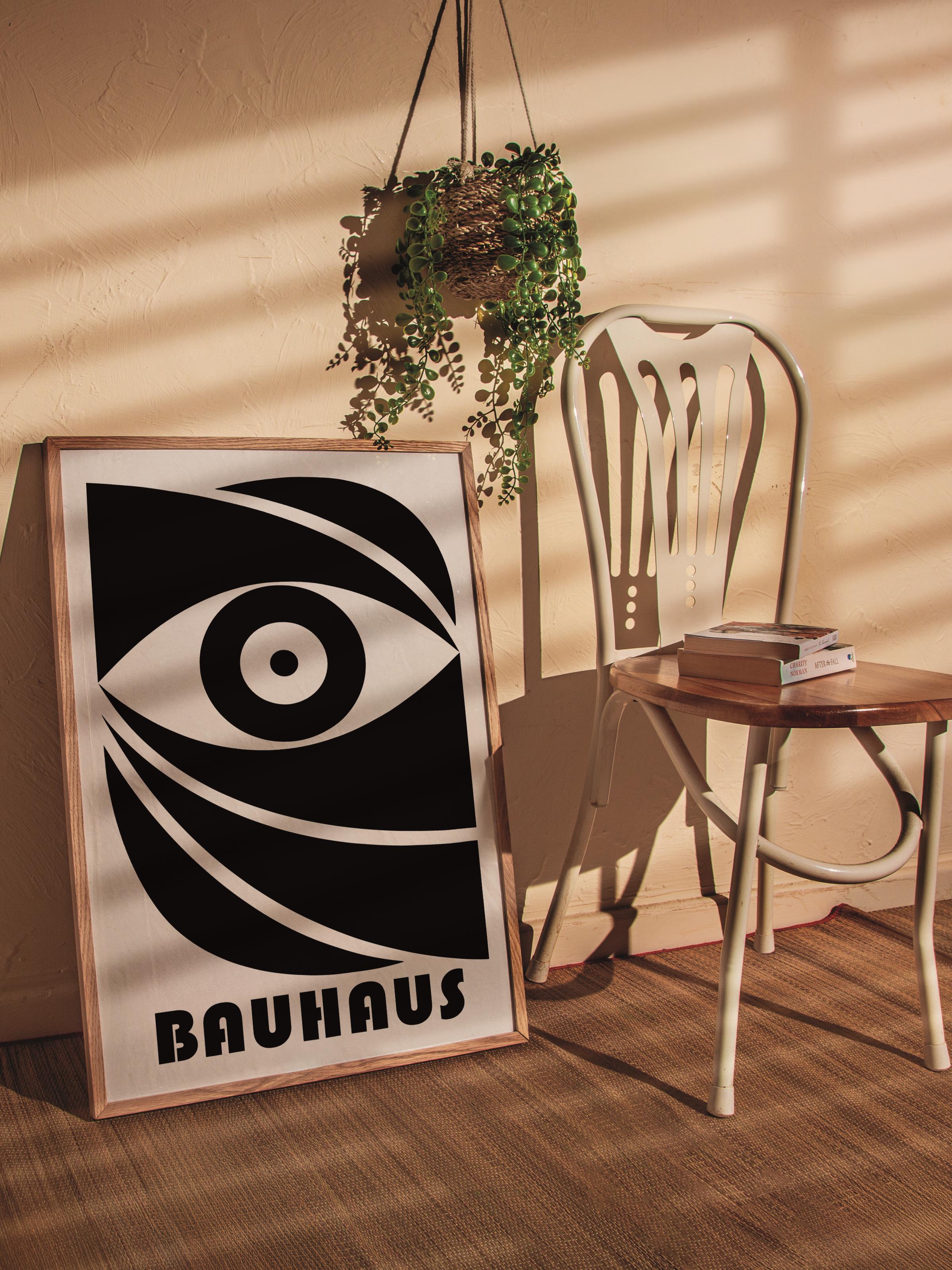 Çerçevesiz Poster, Bauhaus Serisi, Siyah Duvar Posteri, Duvar Dekoru, HD Baskı, Kalın Arşivsel Sanat Kağıdı