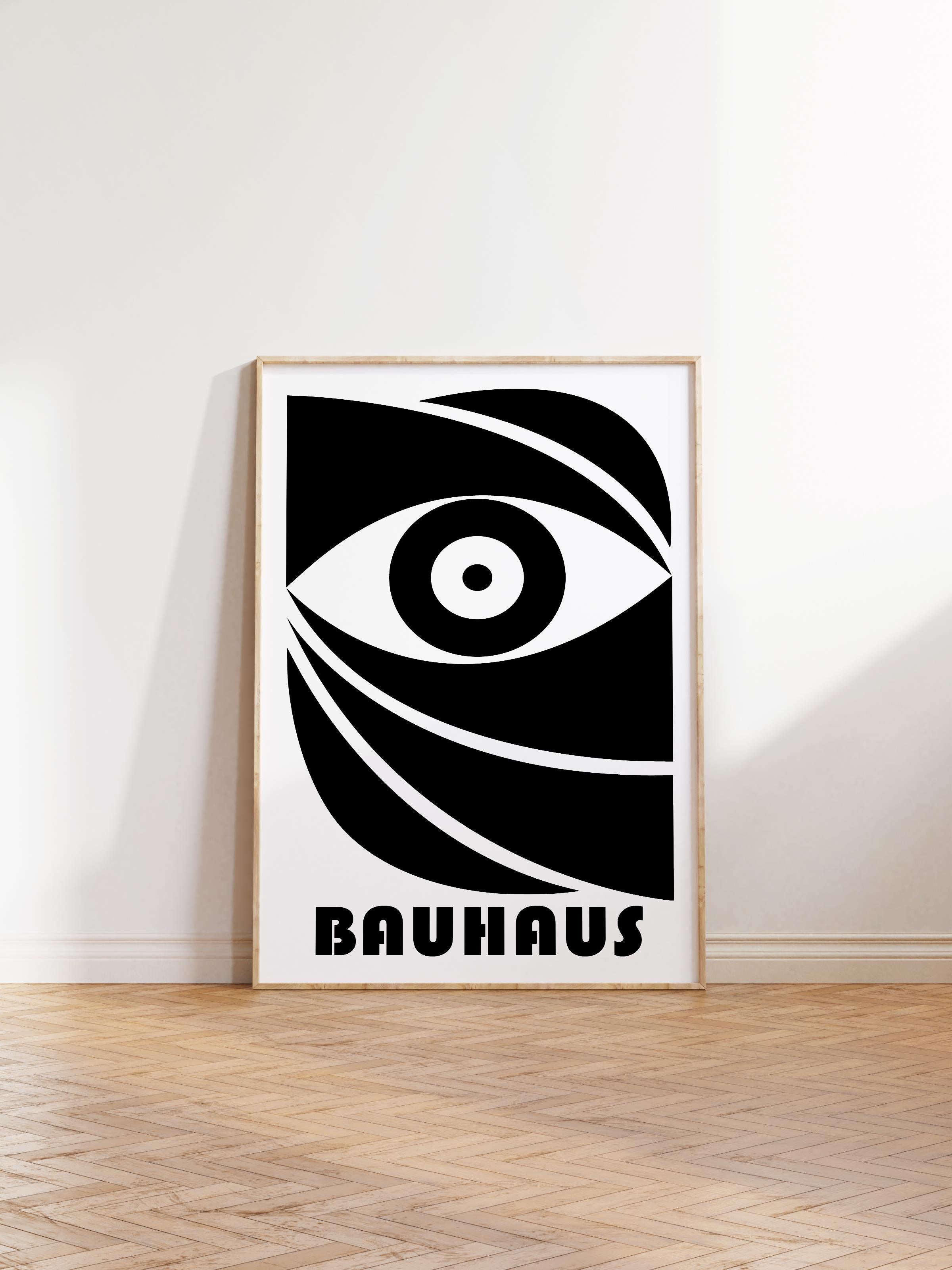 Çerçevesiz Poster, Bauhaus Serisi, Siyah Duvar Posteri, Duvar Dekoru, HD Baskı, Kalın Arşivsel Sanat Kağıdı