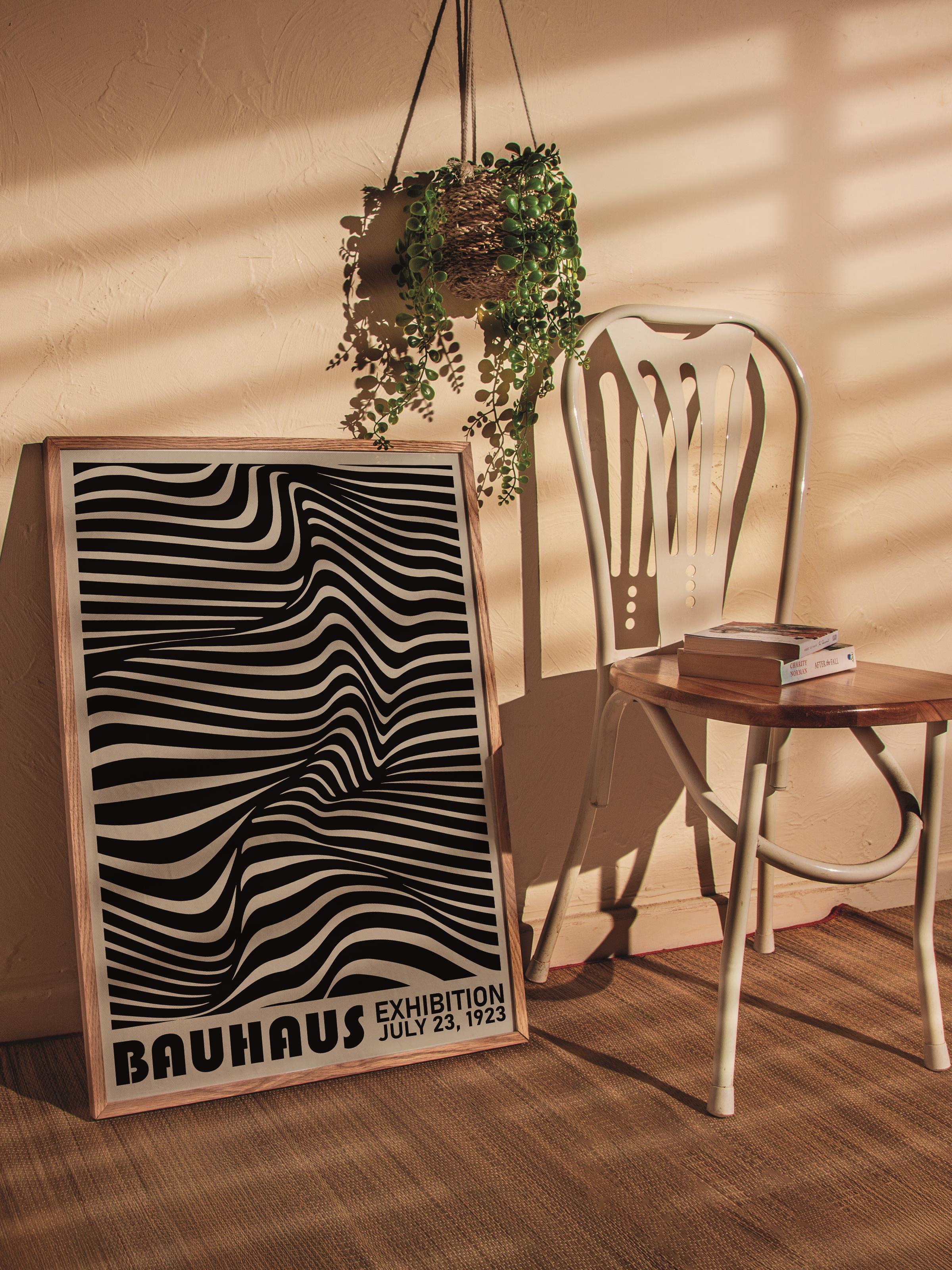 Çerçevesiz Poster, Bauhaus Serisi, Siyah Duvar Posteri, Duvar Dekoru, HD Baskı, Kalın Arşivsel Sanat Kağıdı