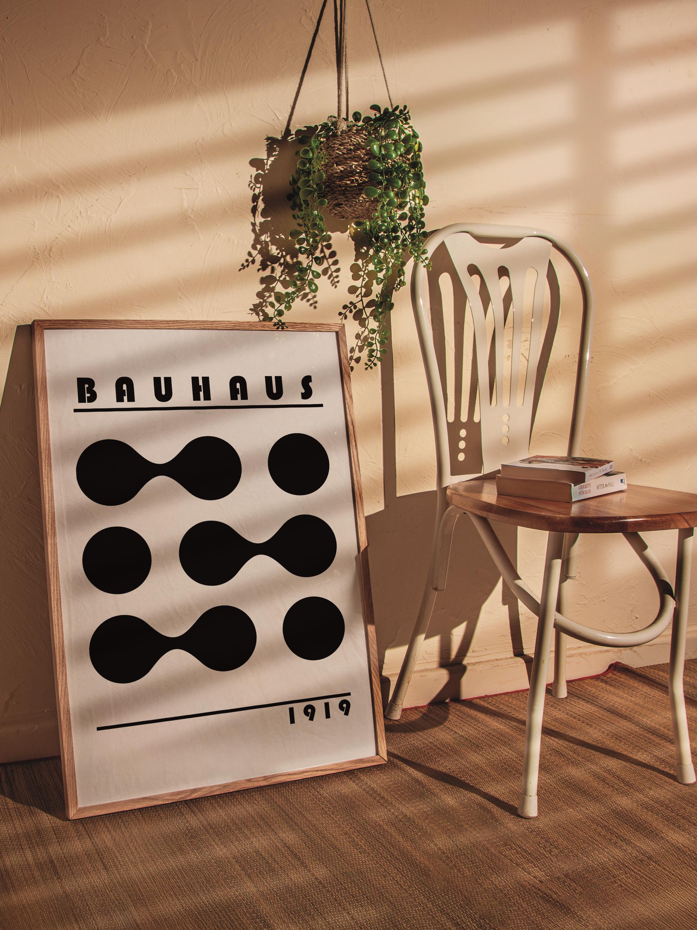 Çerçevesiz Poster, Bauhaus Serisi, Beyaz Duvar Posteri, Duvar Dekoru, HD Baskı, Kalın Arşivsel Sanat Kağıdı