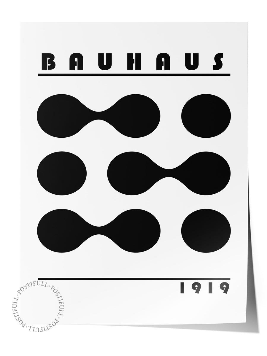Farklı Tonlarda BAUHAUS 1919 Çerçevesiz Poster