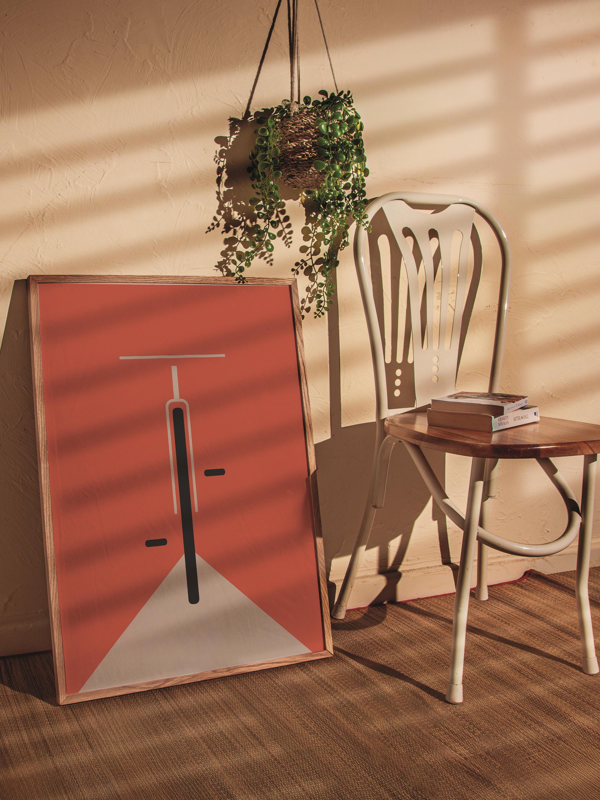 Çerçevesiz Poster, Bauhaus Serisi, Soft Turuncu Duvar Posteri, Duvar Dekoru, HD Baskı, Kalın Arşivsel Sanat Kağıdı