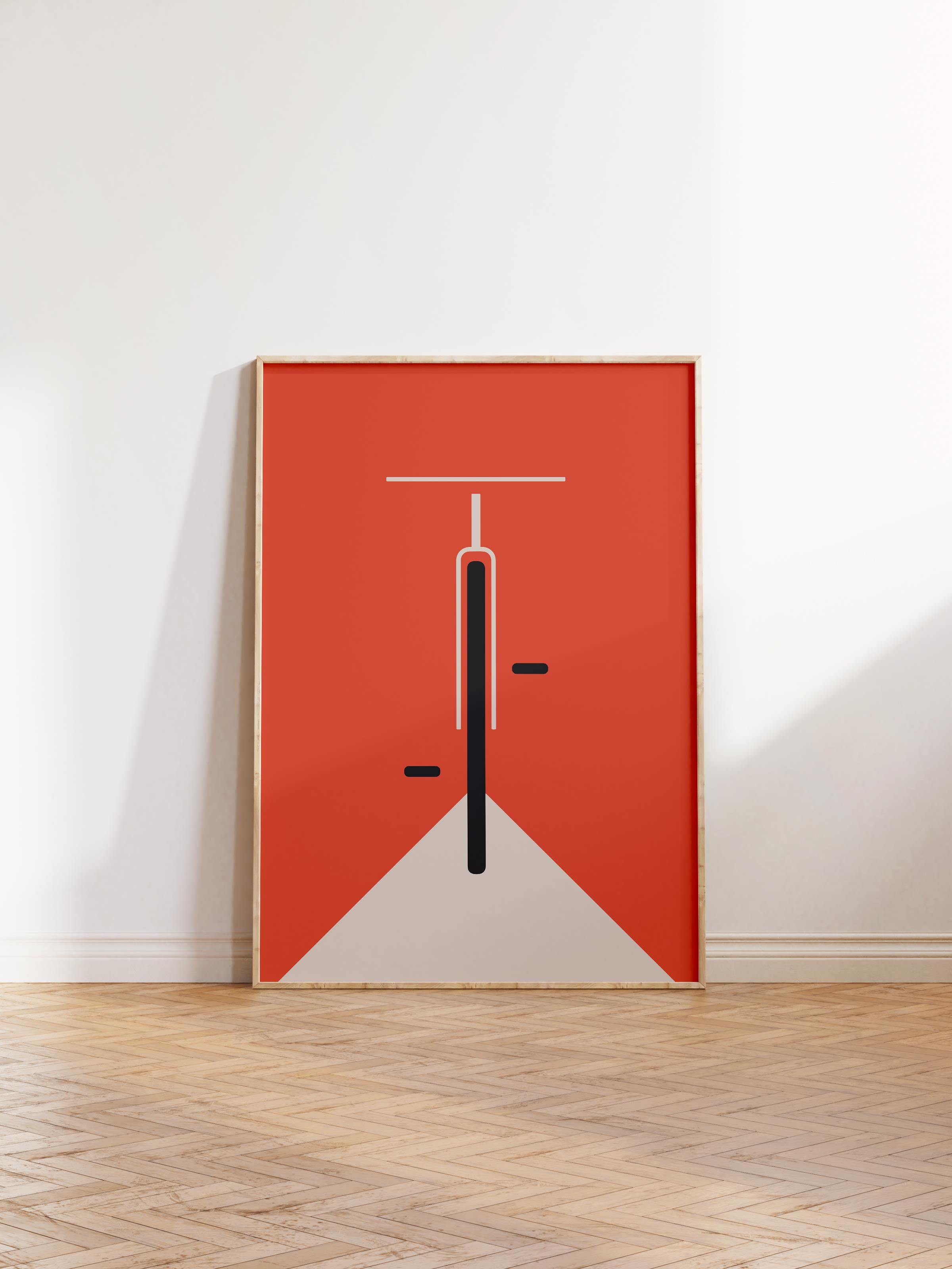 Çerçevesiz Poster, Bauhaus Serisi, Soft Turuncu Duvar Posteri, Duvar Dekoru, HD Baskı, Kalın Arşivsel Sanat Kağıdı