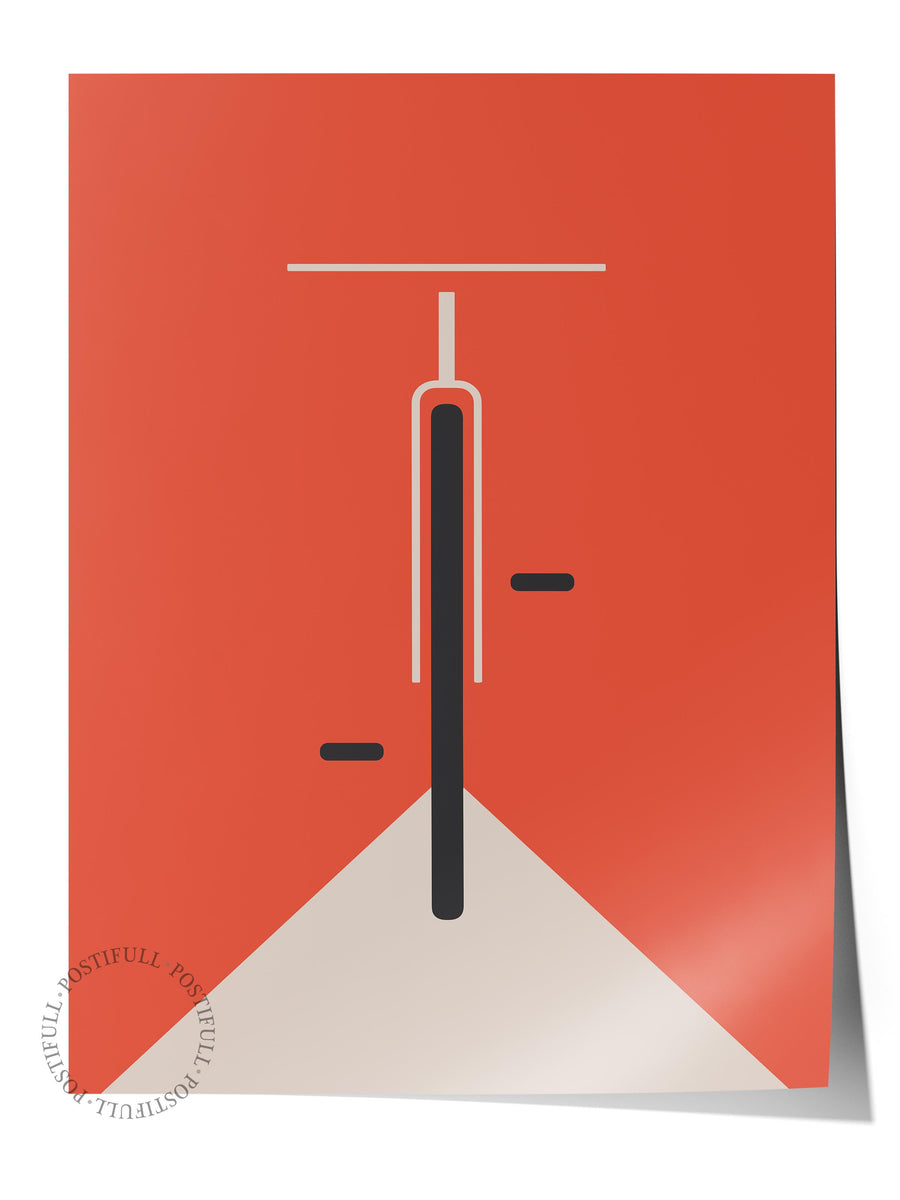 Minimalist Bisiklet Tasarımı Bauhaus Çerçevesiz Poster