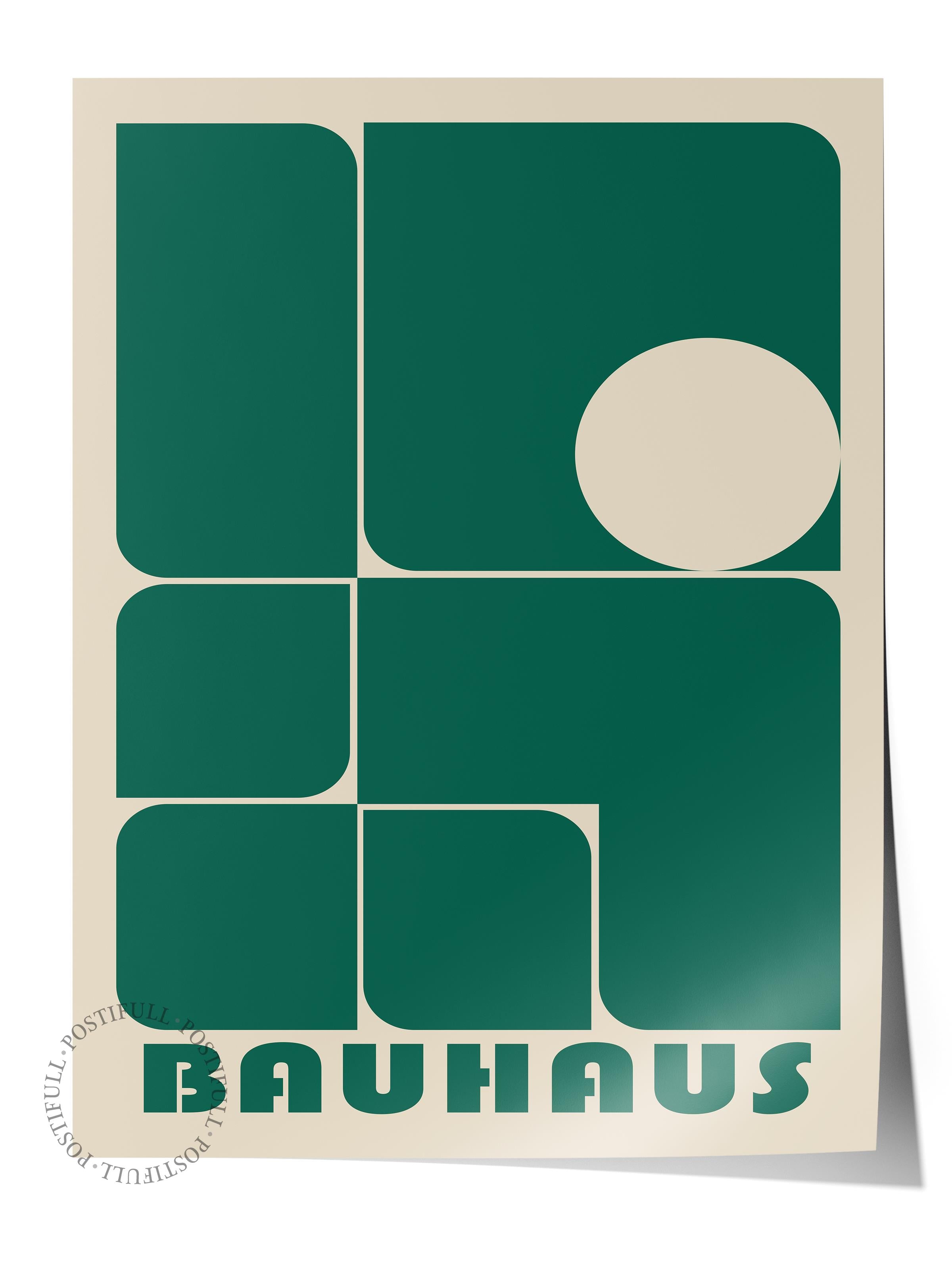 Çerçevesiz Poster, Bauhaus Serisi, Soft Yeşil Duvar Posteri, Duvar Dekoru, HD Baskı, Kalın Arşivsel Sanat Kağıdı