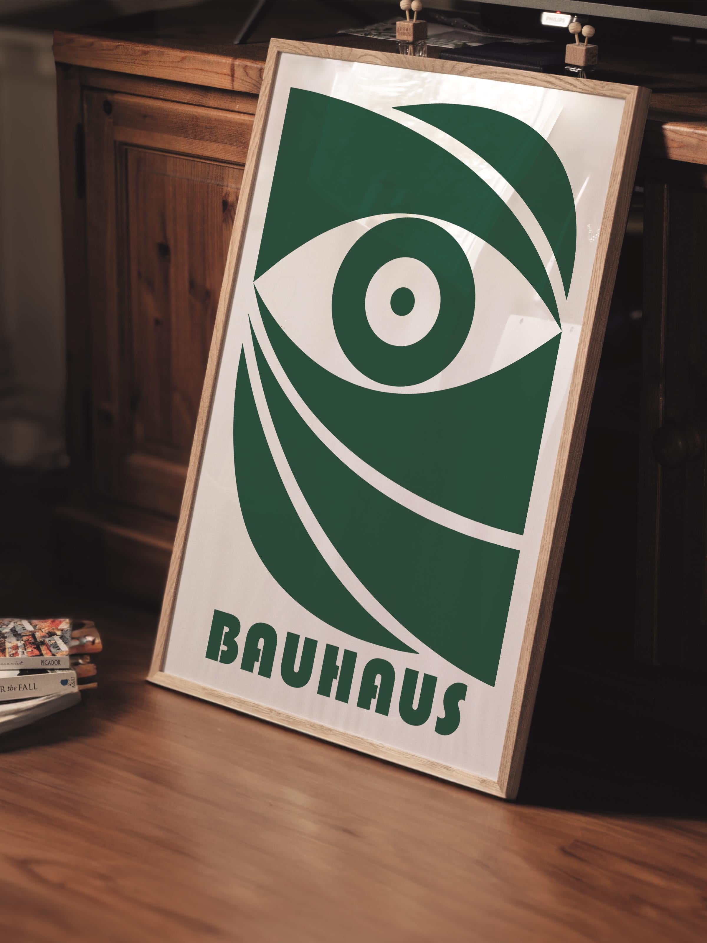 Çerçevesiz Poster, Bauhaus Serisi, Soft Yeşil Duvar Posteri, Duvar Dekoru, HD Baskı, Kalın Arşivsel Sanat Kağıdı