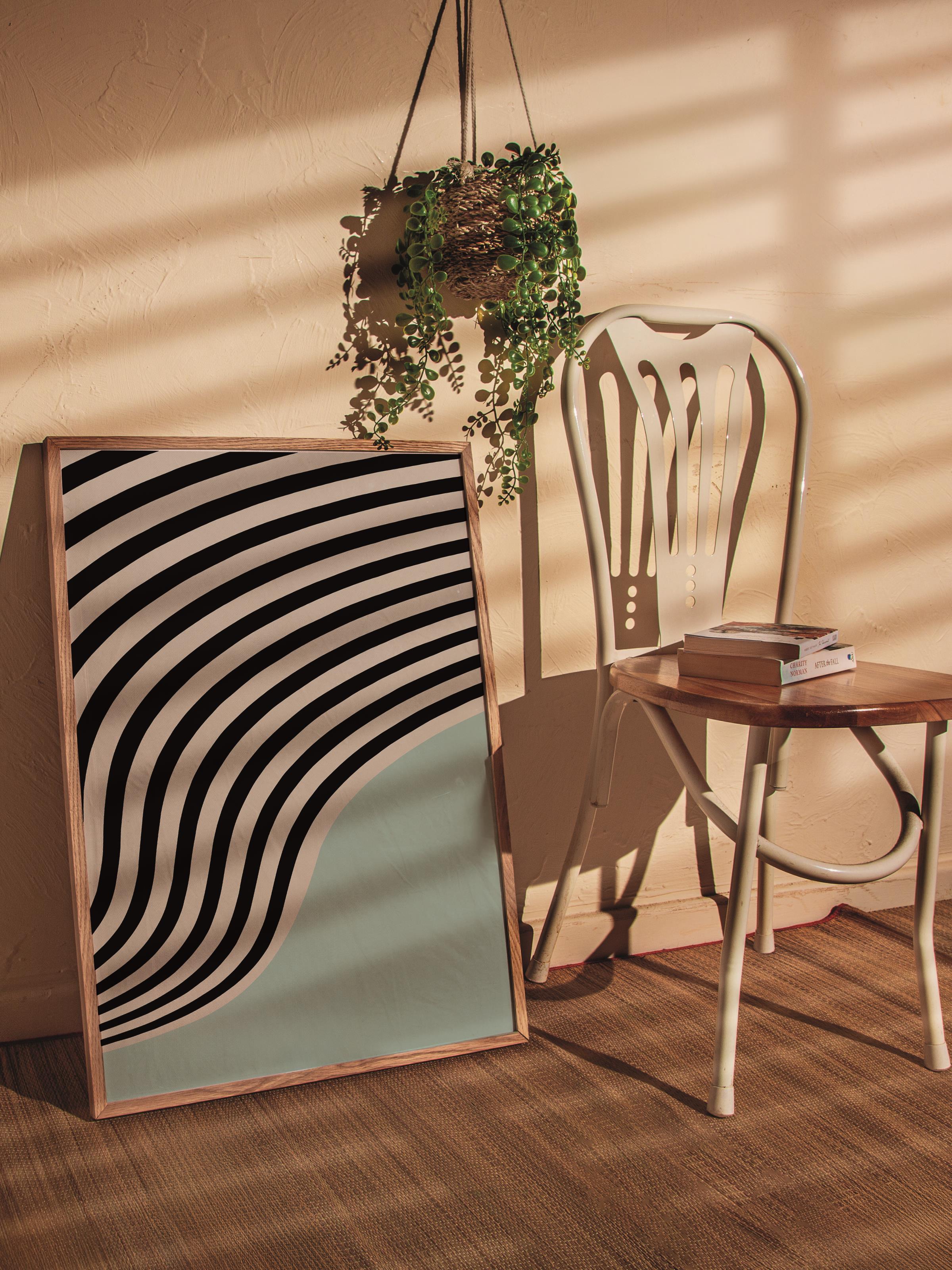 Çerçevesiz Poster, Bauhaus Serisi, Turkuaz Duvar Posteri, Duvar Dekoru, HD Baskı, Kalın Arşivsel Sanat Kağıdı