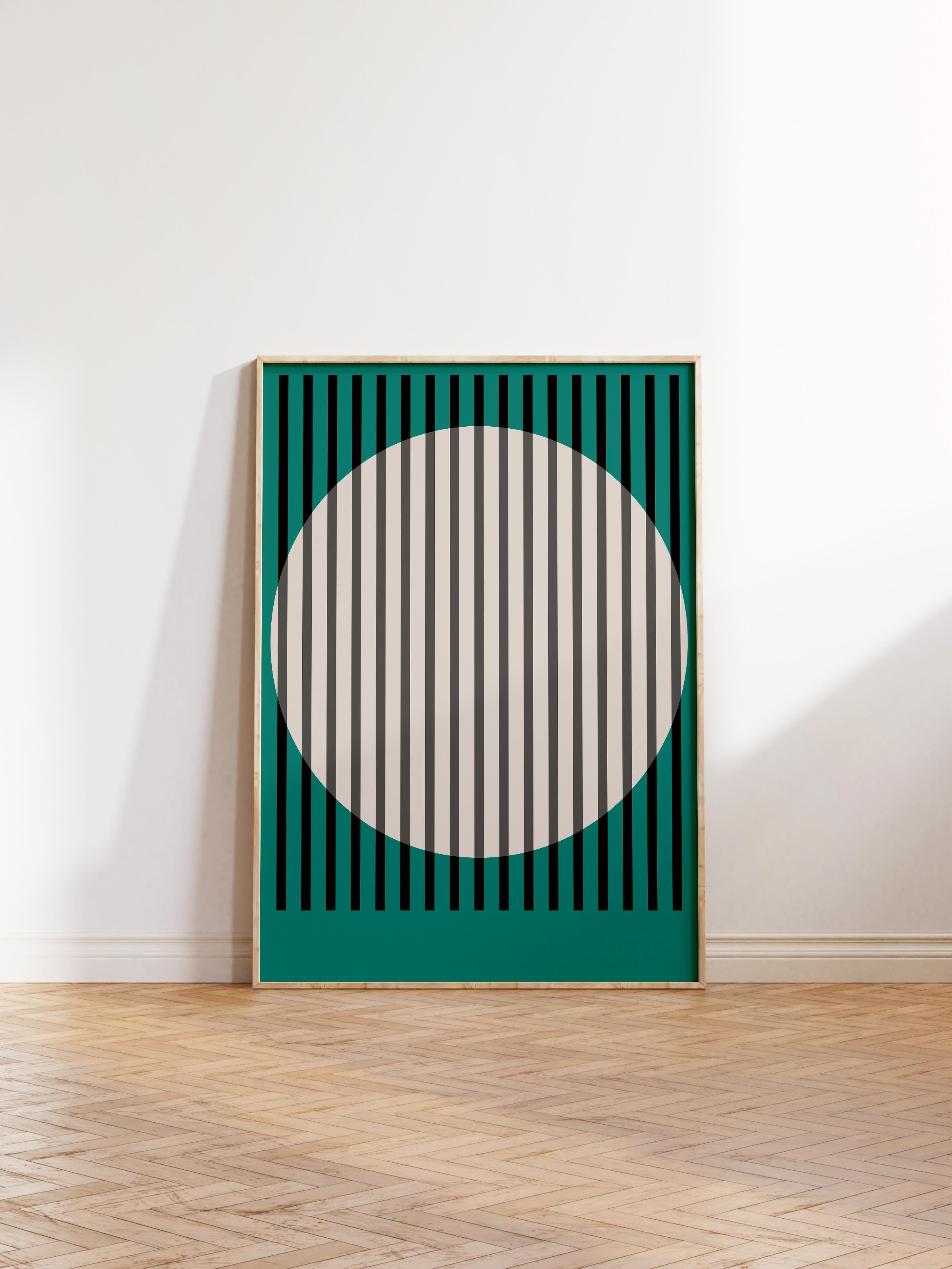 Çerçevesiz Poster, Bauhaus Serisi, Yeşil Duvar Posteri, Duvar Dekoru, HD Baskı, Kalın Arşivsel Sanat Kağıdı