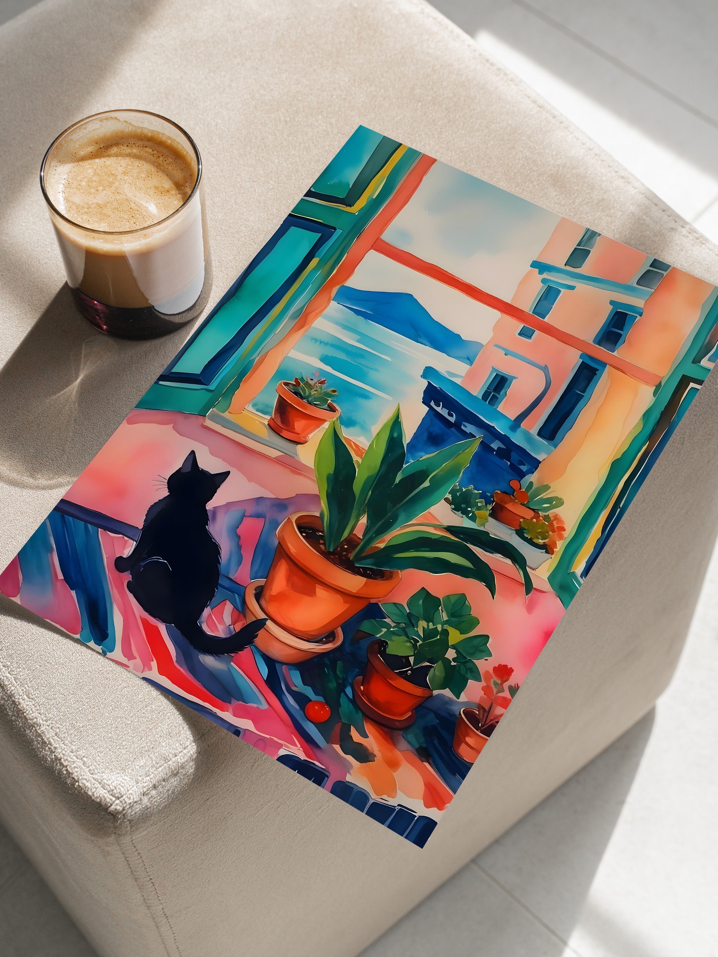 Çerçevesiz Poster, Black Cat , Comfort Serisi Duvar Posteri, NO:108963